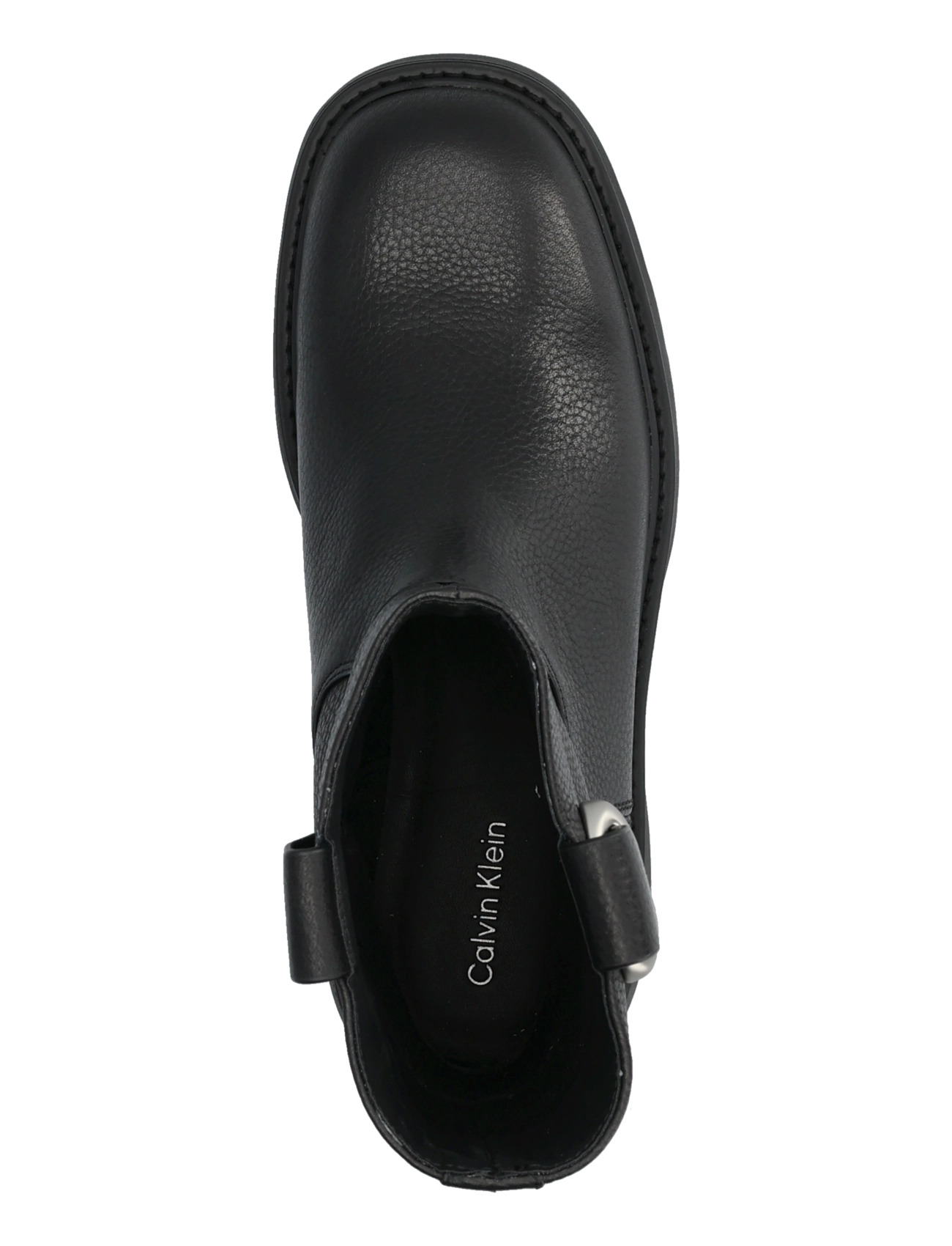 Calvin Klein - CHUNKY ANKLE BOOT LTH HDW - kontsaga poolsaapad - triple black - 3
