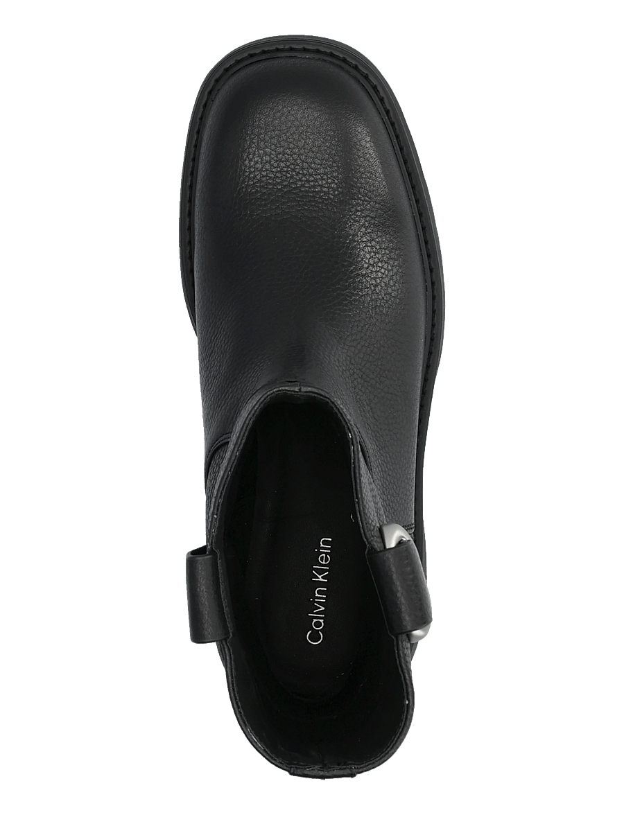 Calvin Klein - CHUNKY ANKLE BOOT LTH HDW - kontsaga poolsaapad - triple black - 3