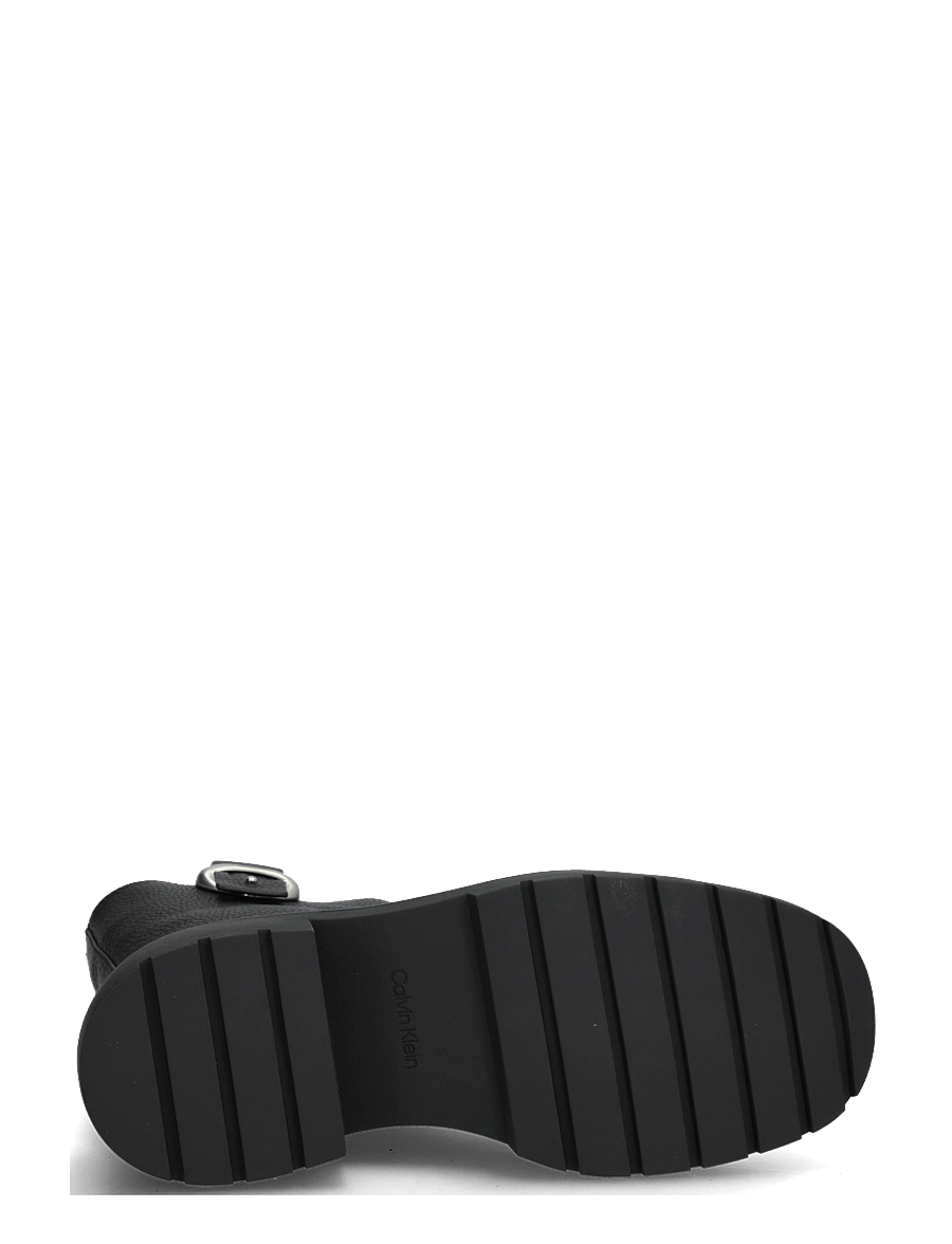 Calvin Klein - CHUNKY ANKLE BOOT LTH HDW - kontsaga poolsaapad - triple black - 4