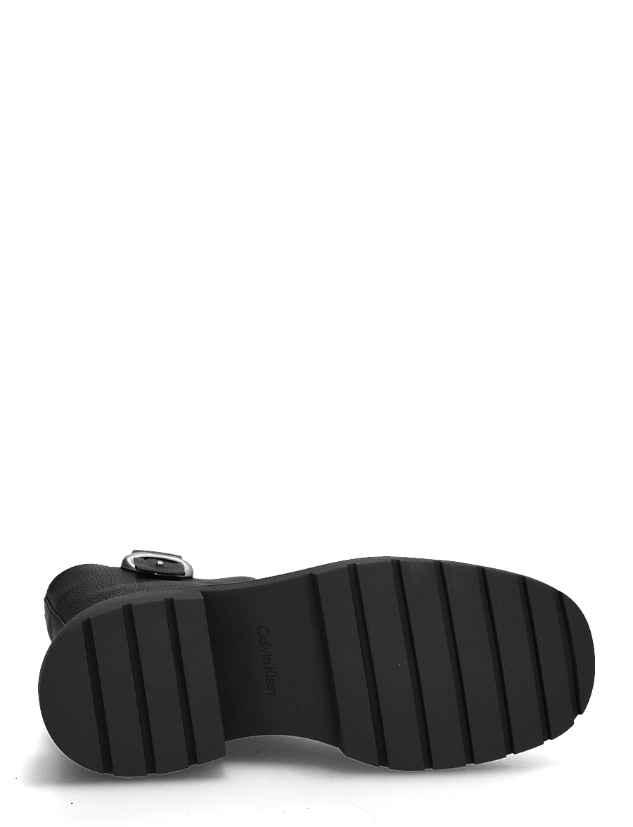 Calvin Klein - CHUNKY ANKLE BOOT LTH HDW - støvletter - triple black - 4