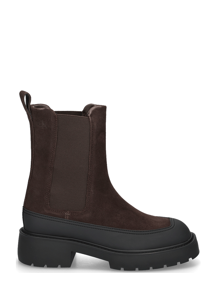 Calvin Klein - CHUNKY CHELSEA BOOT SUE EM - chelsea boots - rocky brown black - 2