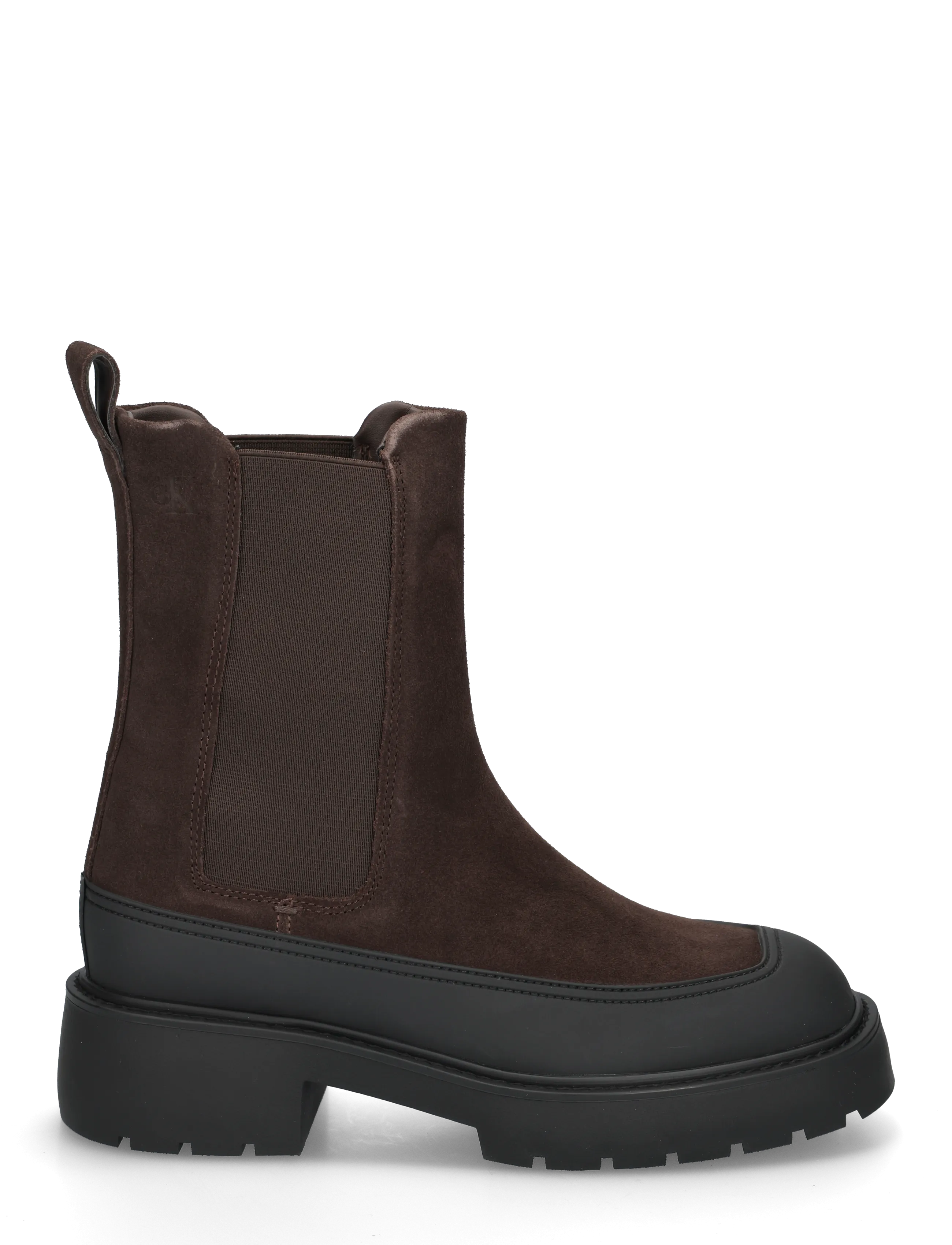 Calvin Klein - CHUNKY CHELSEA BOOT SUE EM - chelsea boots - rocky brown black - 2