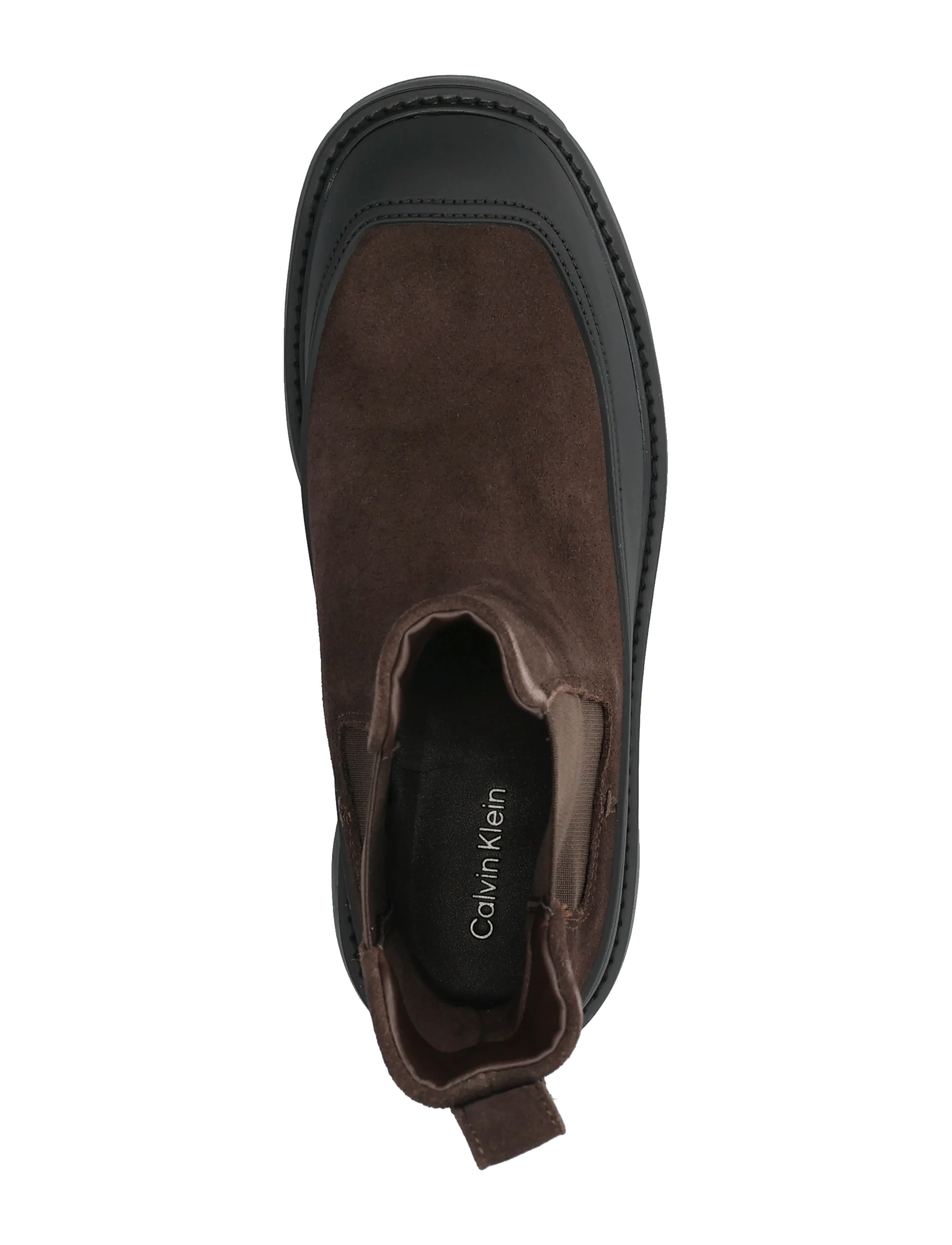Calvin Klein - CHUNKY CHELSEA BOOT SUE EM - chelsea boots - rocky brown black - 3