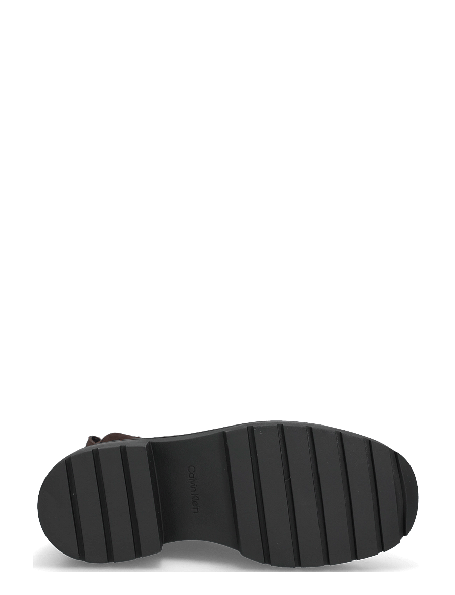 Calvin Klein - CHUNKY CHELSEA BOOT SUE EM - chelsea boots - rocky brown black - 4