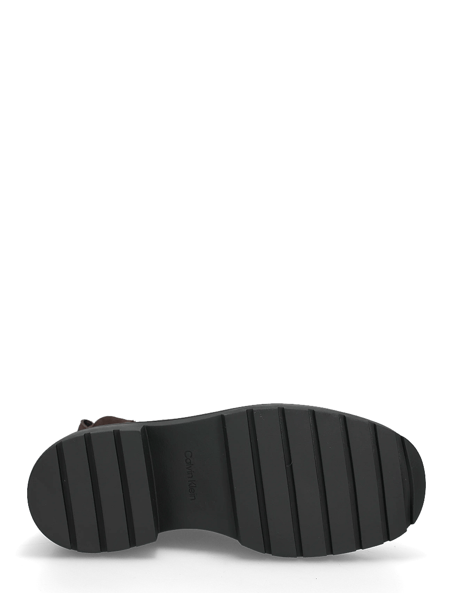 Calvin Klein - CHUNKY CHELSEA BOOT SUE EM - chelsea boots - rocky brown black - 4