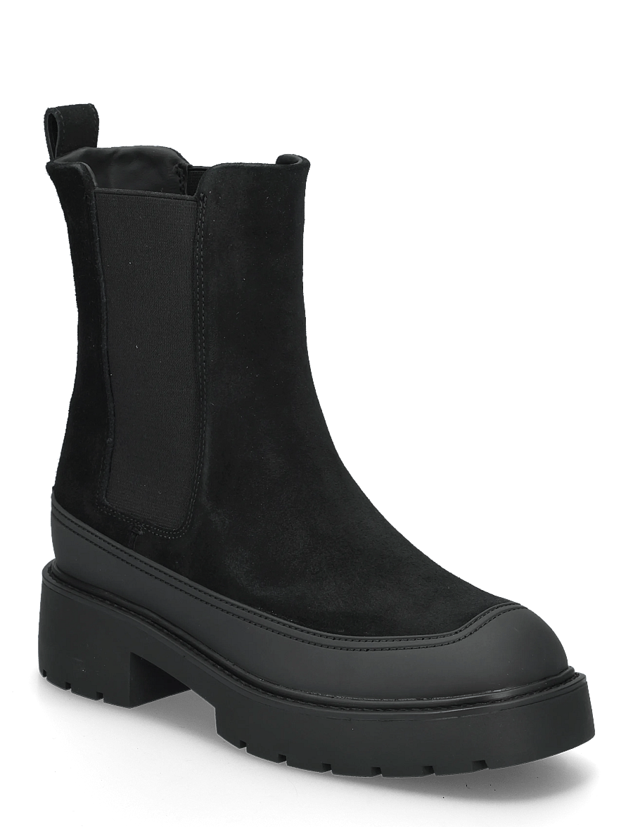 Calvin Klein - CHUNKY CHELSEA BOOT SUE EM - chelsea boots - triple black - 0