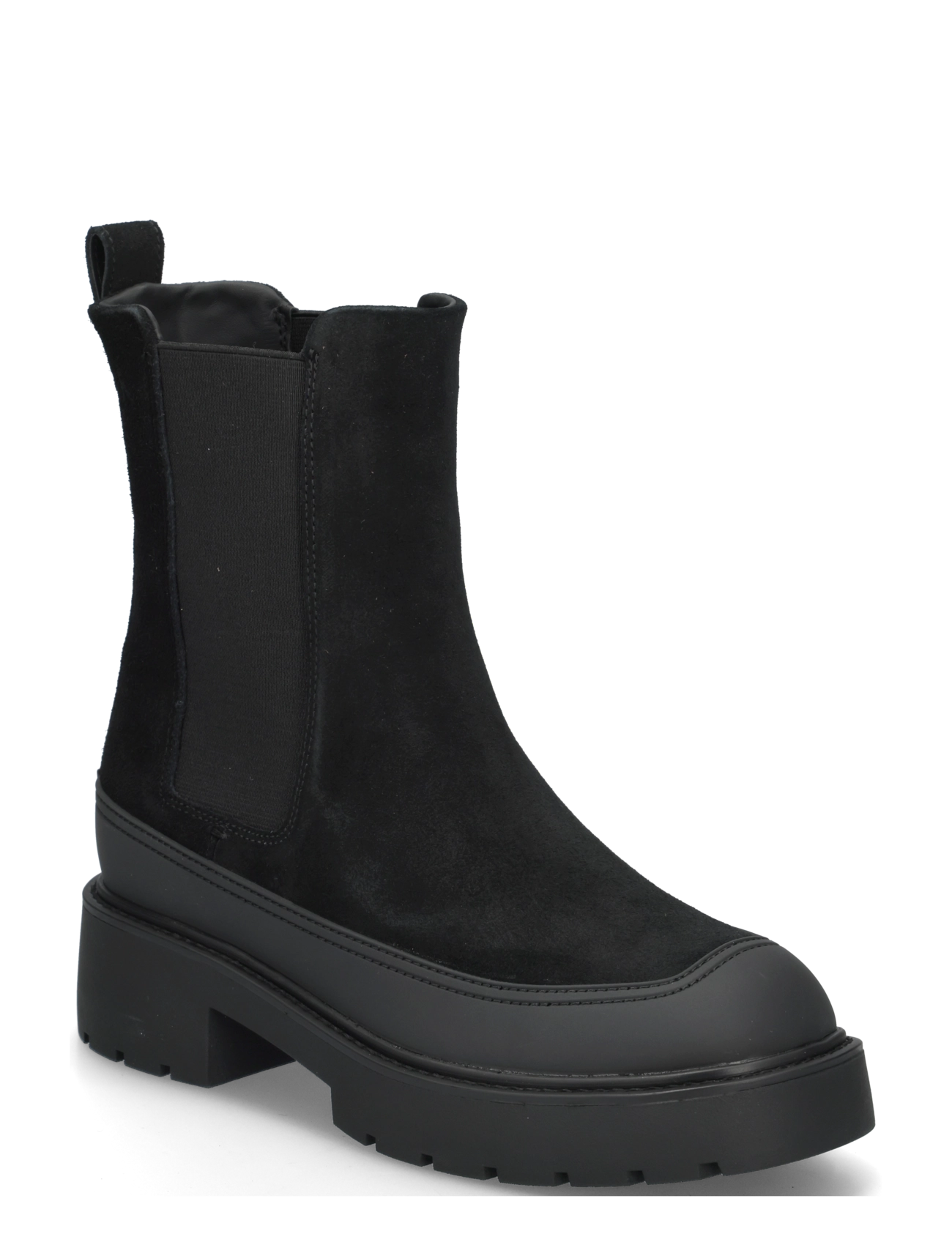 Calvin Klein CHUNKY CHELSEA BOOT SUE EM - Shoes - TRIPLE BLACK / black