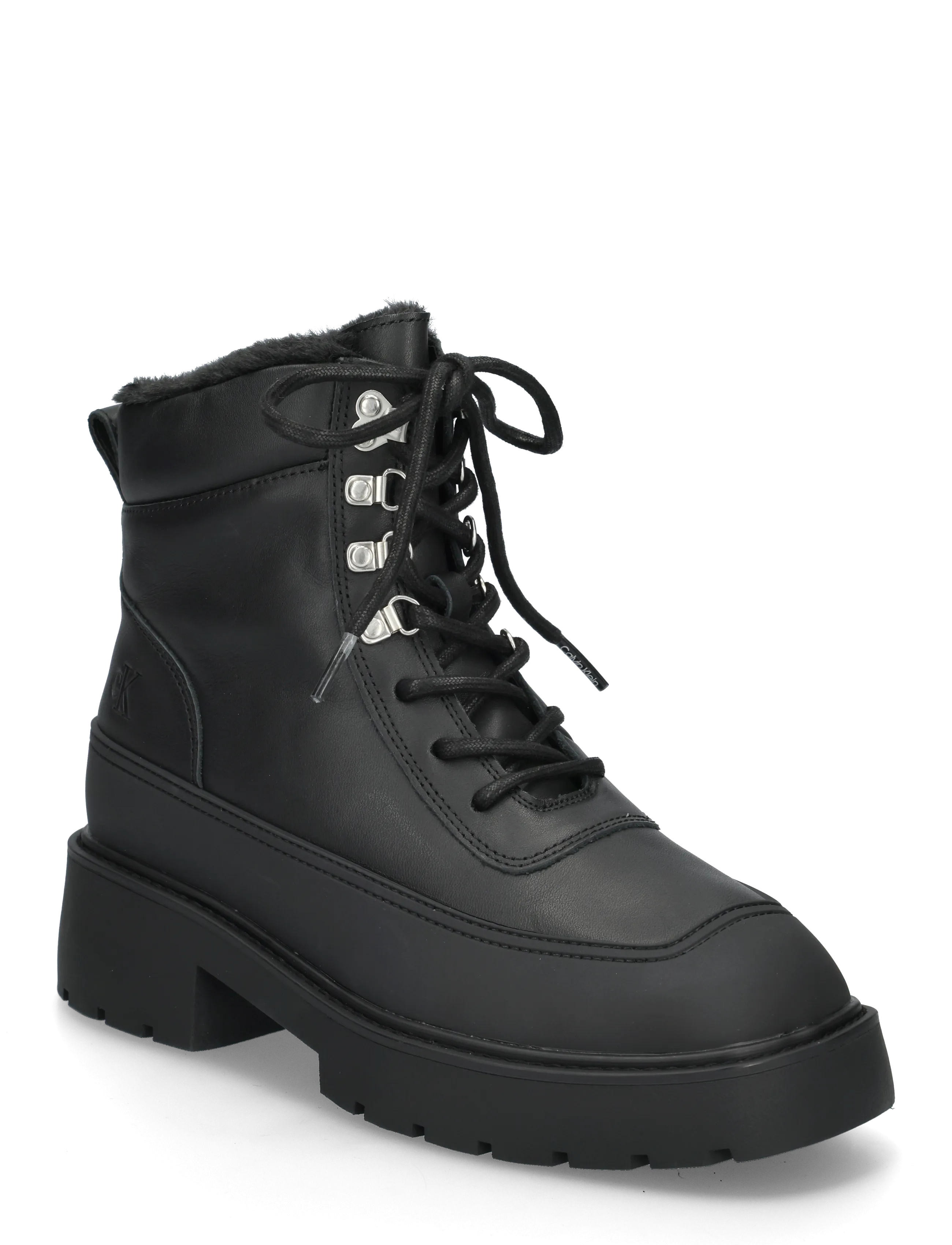 Calvin Klein CHUNKY HIKING LUP BOOT LTH WL EM - Schuhe - TRIPLE BLACK / black