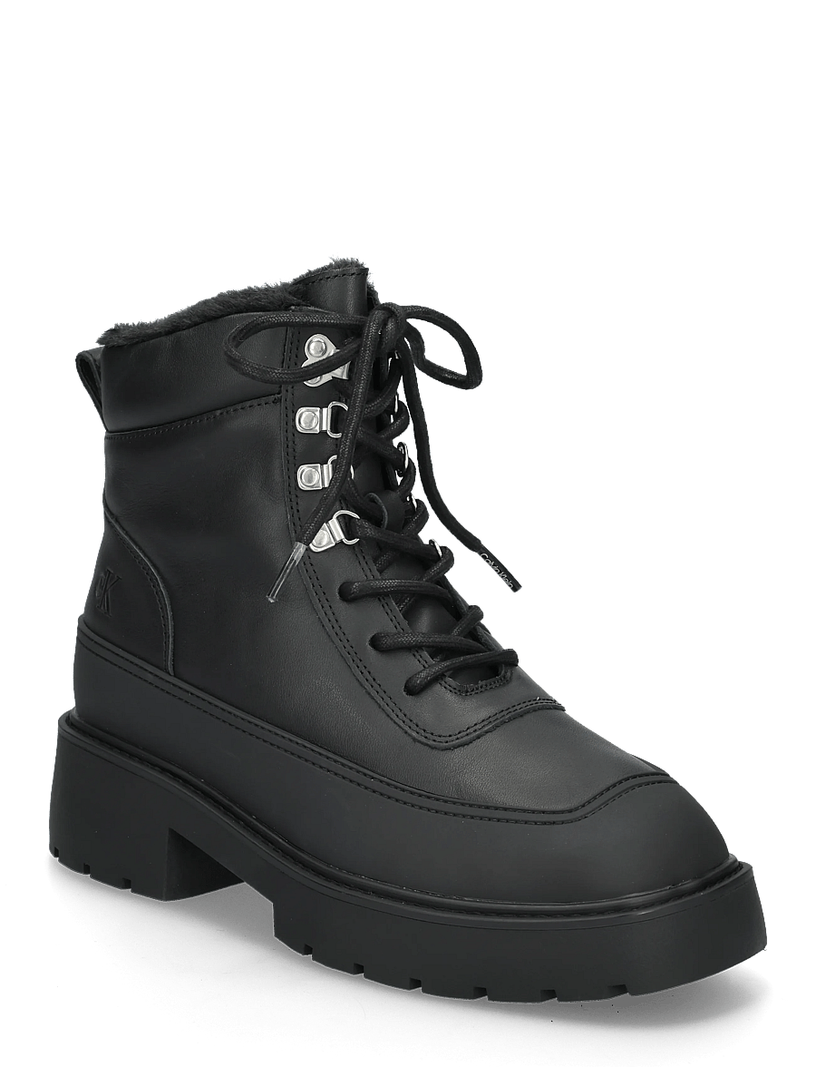 Calvin Klein - CHUNKY HIKING LUP BOOT LTH WL EM - laced boots - triple black - 0