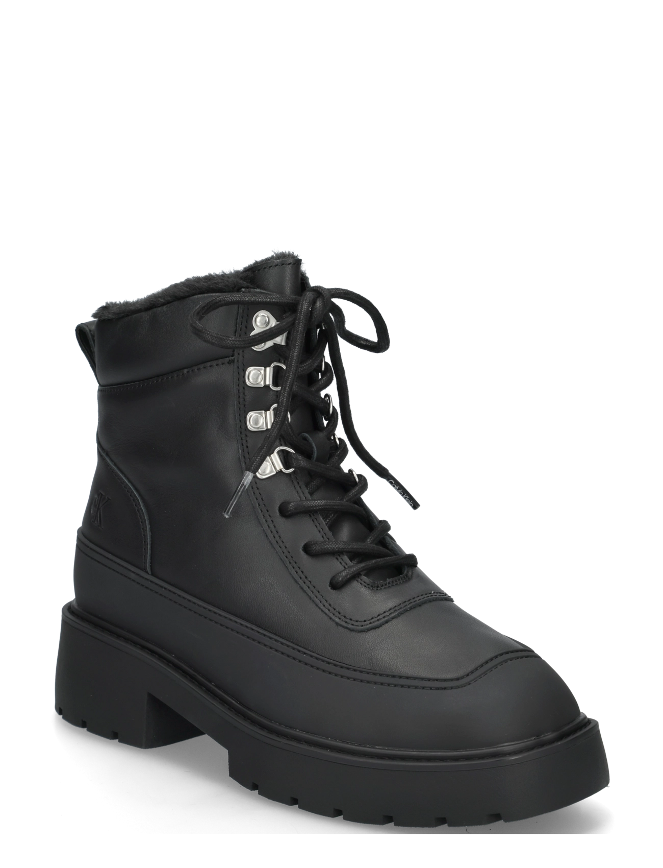 Calvin Klein CHUNKY HIKING LUP BOOT LTH WL EM - Shoes - TRIPLE BLACK / black