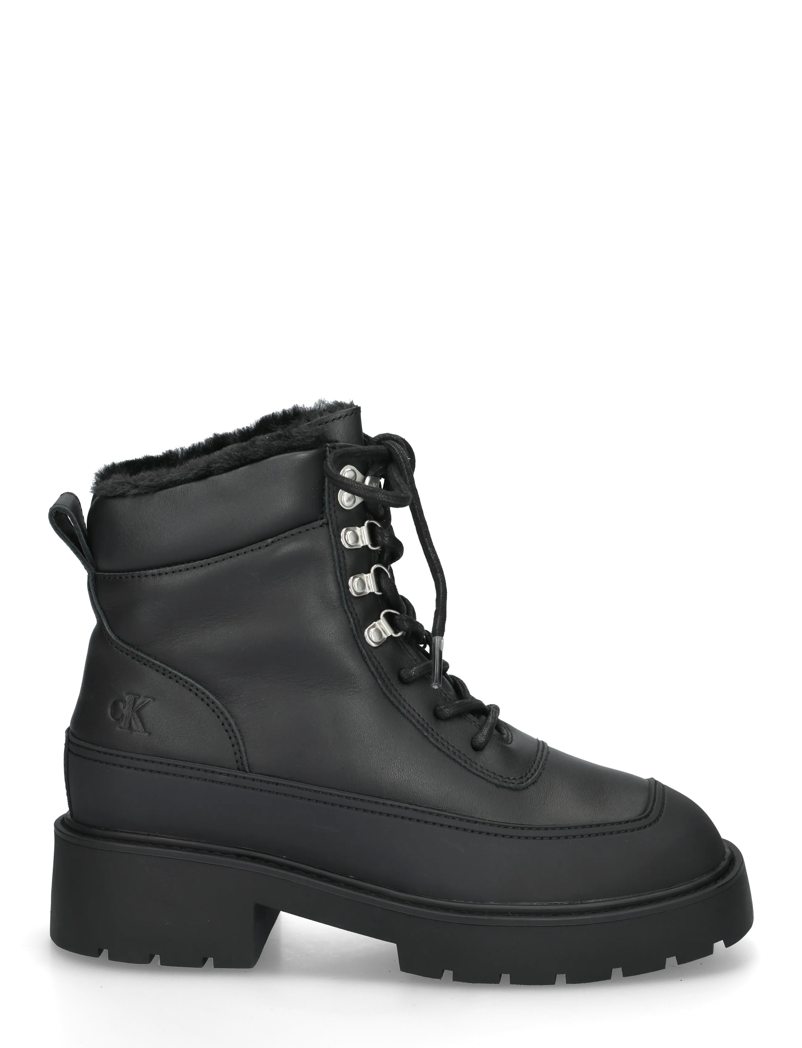 Calvin Klein - CHUNKY HIKING LUP BOOT LTH WL EM - laced boots - triple black - 2