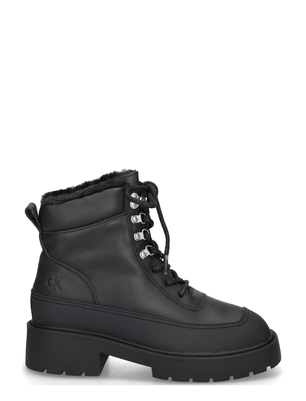 Calvin Klein - CHUNKY HIKING LUP BOOT LTH WL EM - triple black - 2