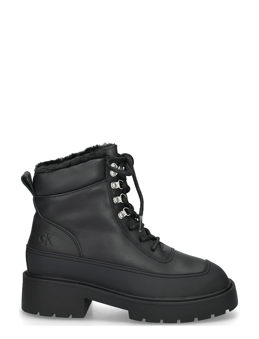 Calvin Klein - CHUNKY HIKING LUP BOOT LTH WL EM - geschnürte stiefel - triple black - 2