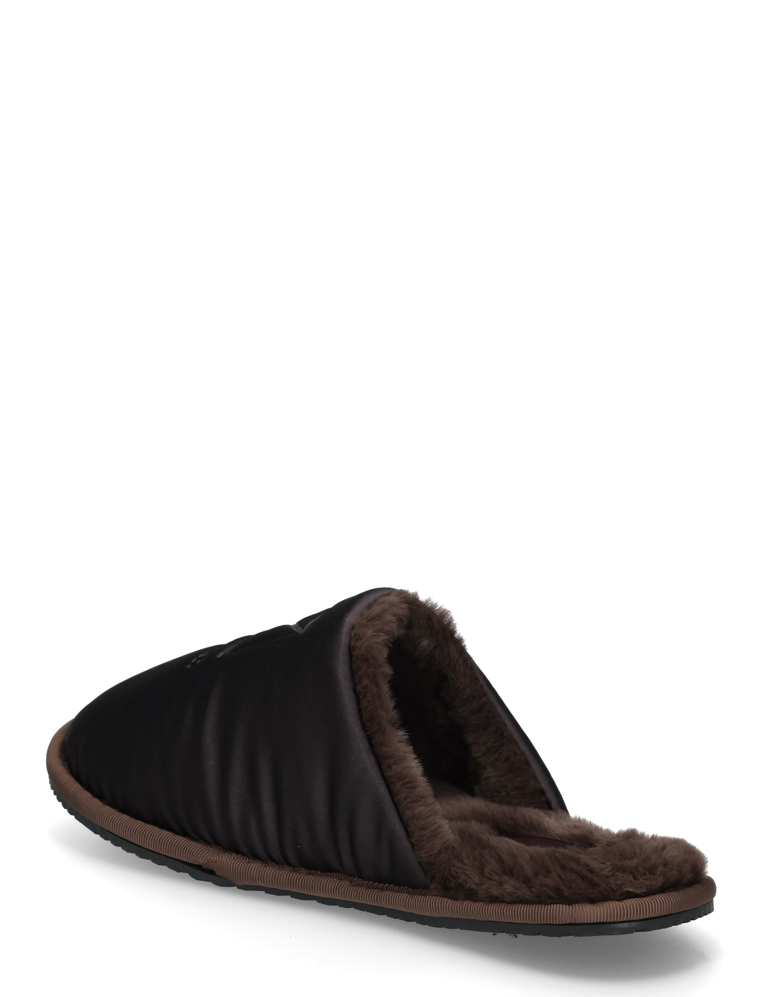 Calvin Klein - HOTEL SLIPPER SATIN WL EMBLEM - hverdags stil - fudge black - 1