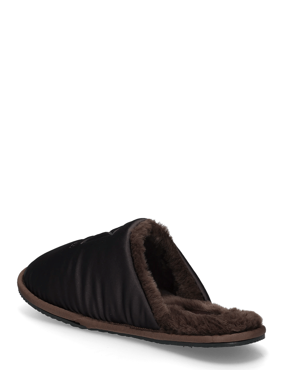 Calvin Klein - HOTEL SLIPPER SATIN WL EMBLEM - hverdags stil - fudge black - 1
