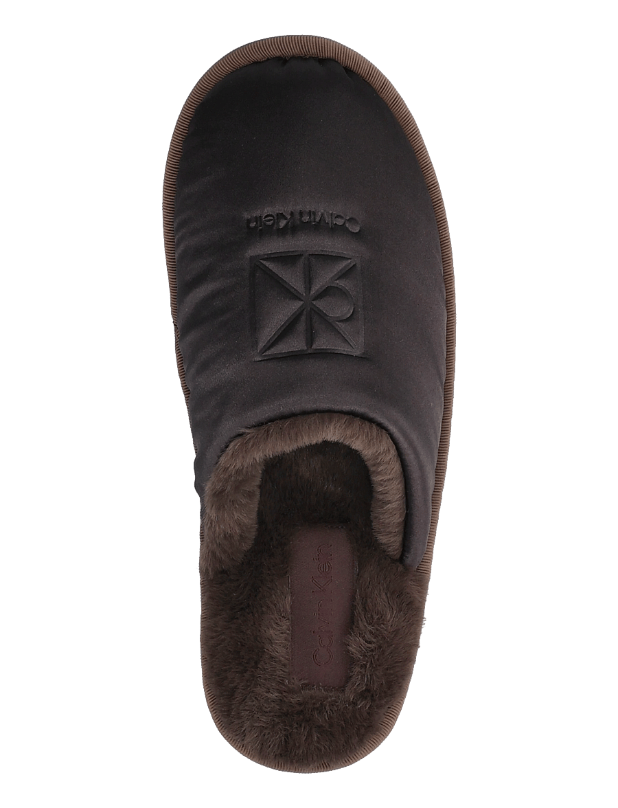 Calvin Klein - HOTEL SLIPPER SATIN WL EMBLEM - hjemmesko - fudge black - 3