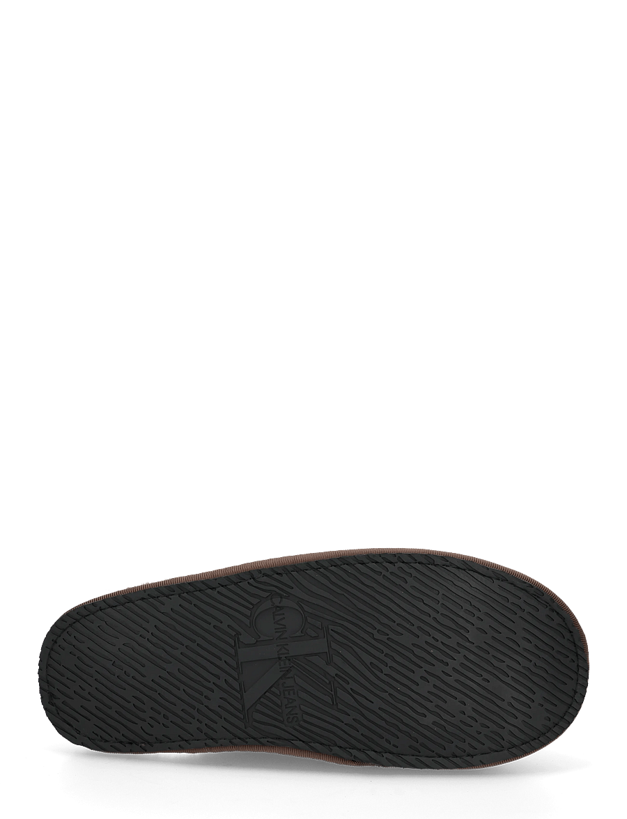 Calvin Klein - HOTEL SLIPPER SATIN WL EMBLEM - hverdags stil - fudge black - 4