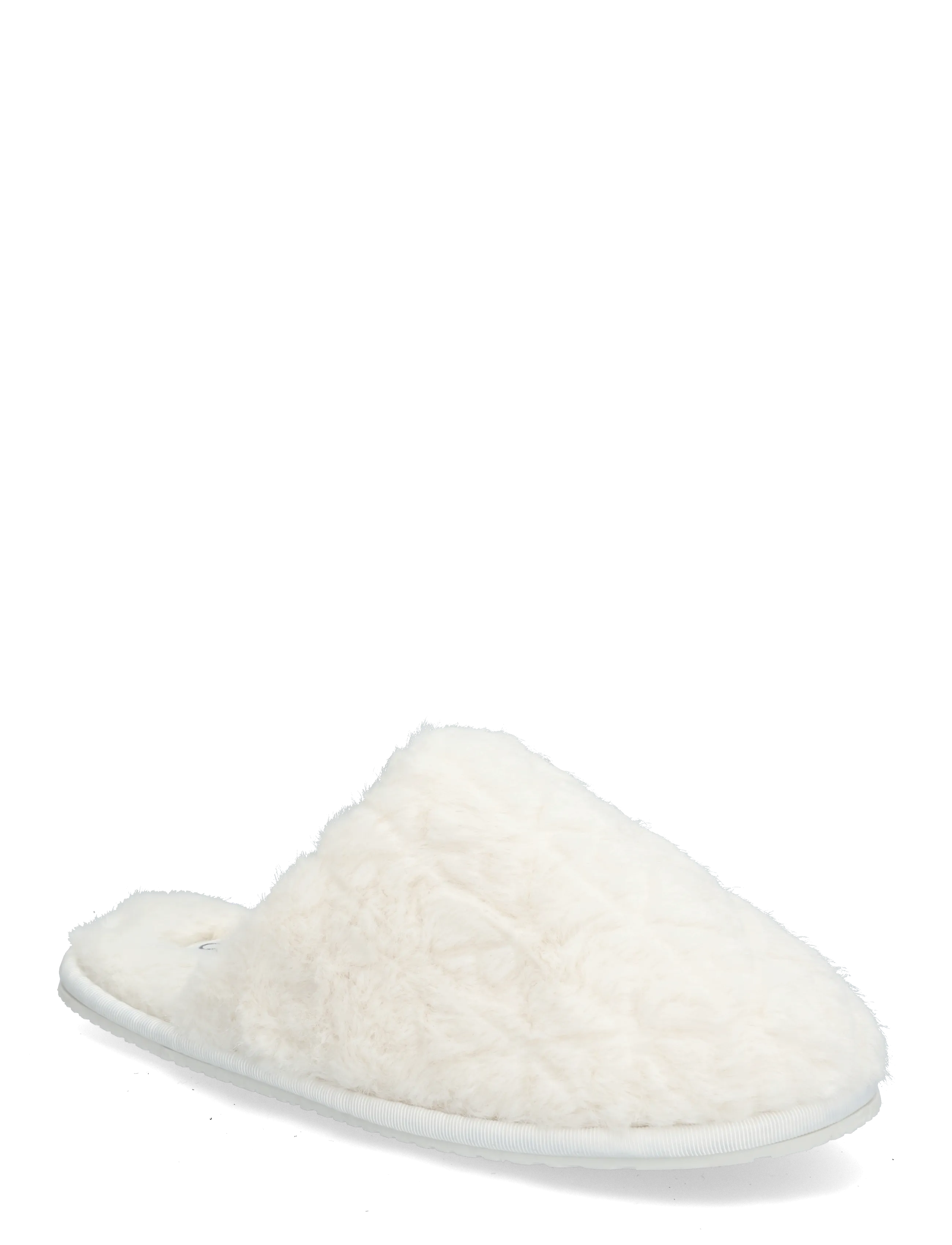 Calvin Klein HOME SLIPPER FUR AOP - Hausschuhe - OFF WHITE / cream