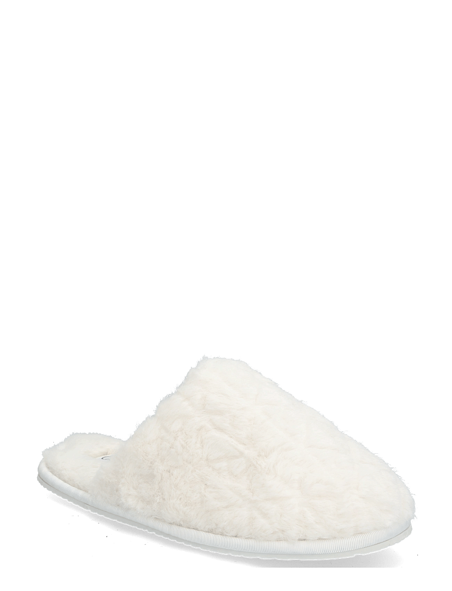 Calvin Klein - HOME SLIPPER FUR AOP - igapäevane stiil - off white - 0