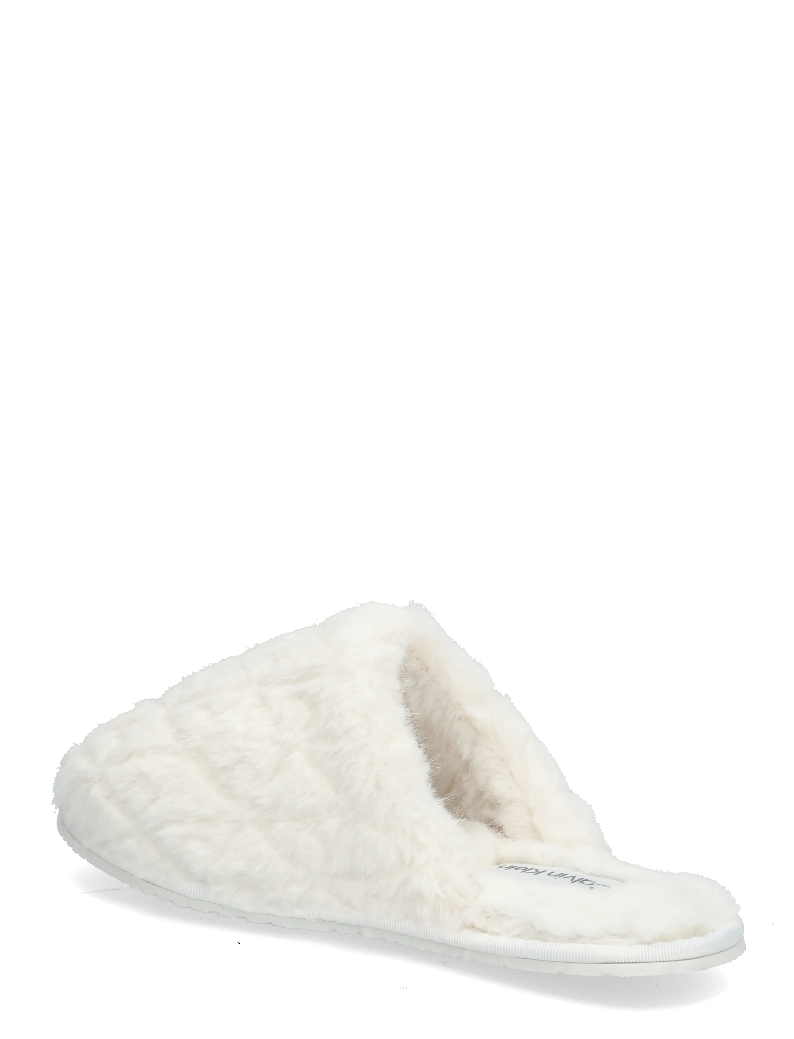 Calvin Klein - HOME SLIPPER FUR AOP - hverdags stil - off white - 1
