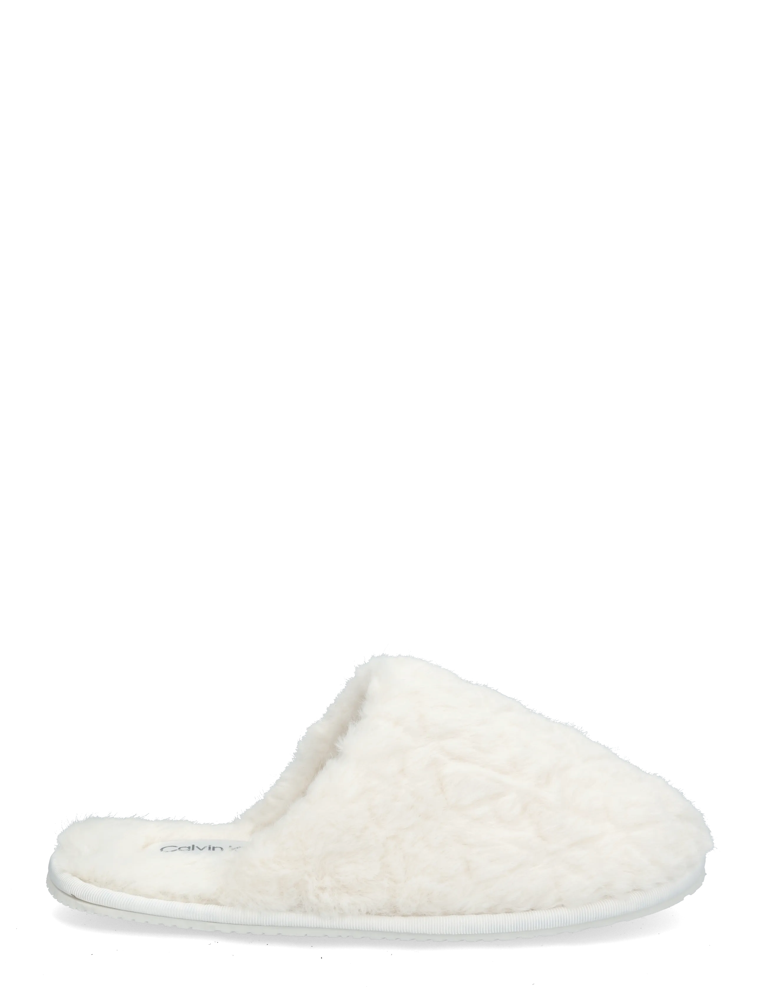 Calvin Klein - HOME SLIPPER FUR AOP - hverdags stil - off white - 2