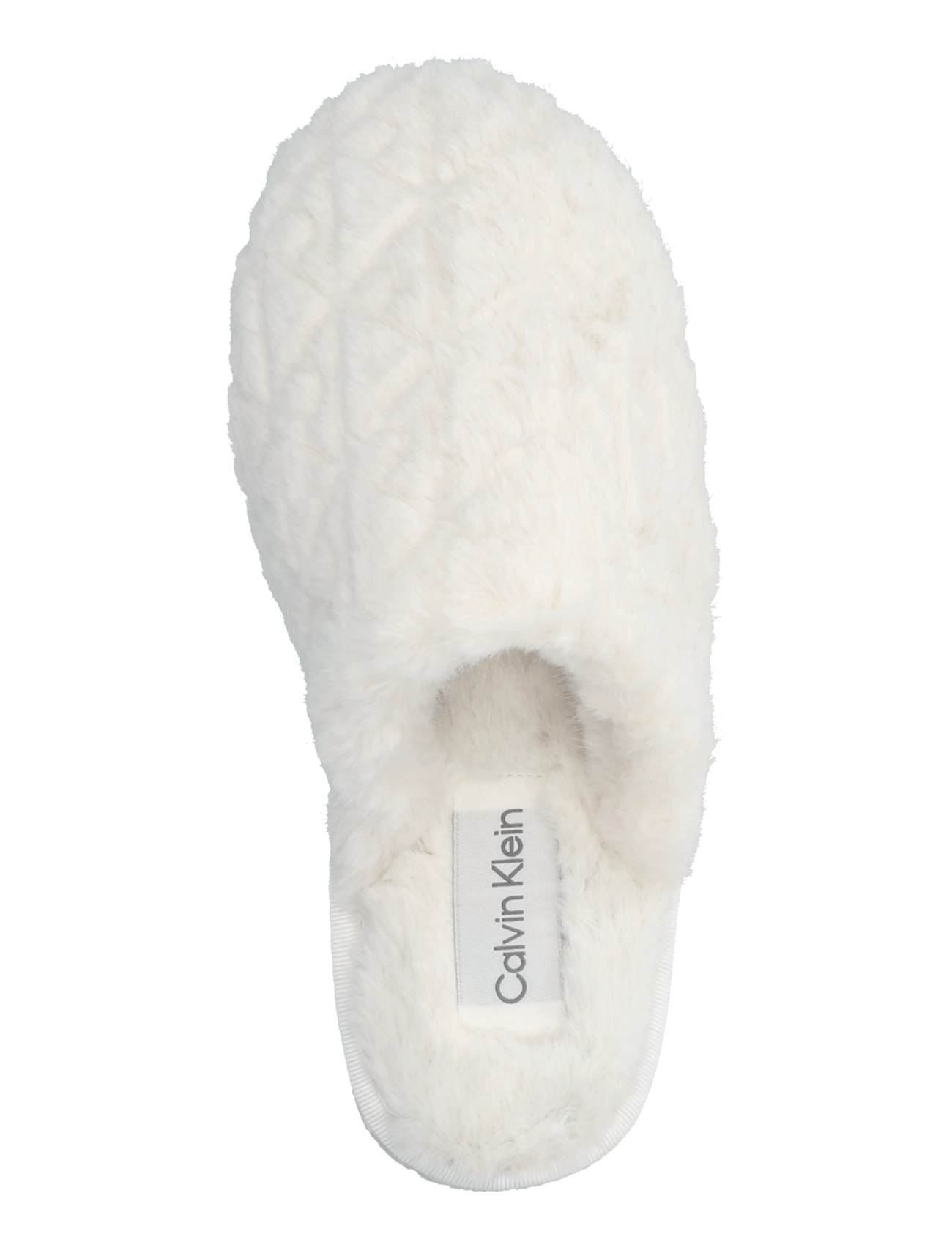 Calvin Klein - HOME SLIPPER FUR AOP - igapäevane stiil - off white - 3