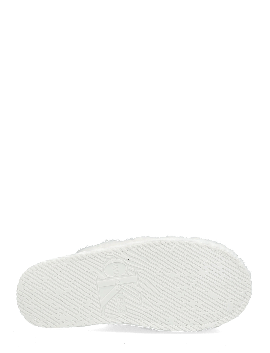 Calvin Klein - HOME SLIPPER FUR AOP - hverdags stil - off white - 4