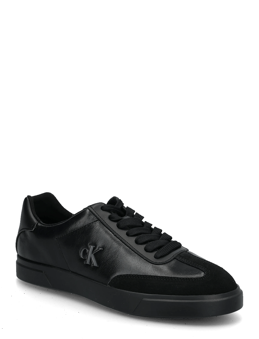 Calvin Klein - LOW PRO CUPS WINGT TEXT LTH SUE - lave sneakers - black granite grey - 0