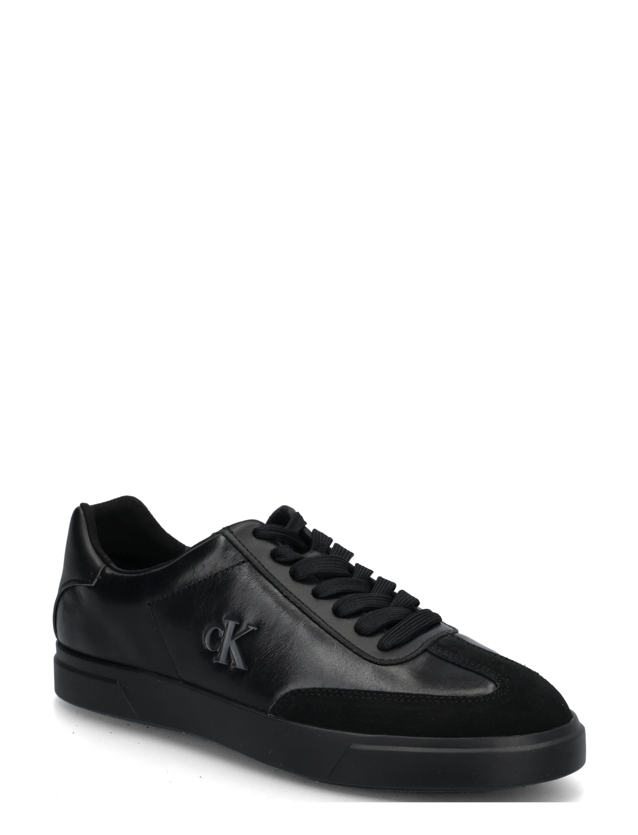 Calvin Klein LOW PRO CUPS WINGT TEXT LTH SUE - Calvin Klein - BLACK GRANITE GREY / black