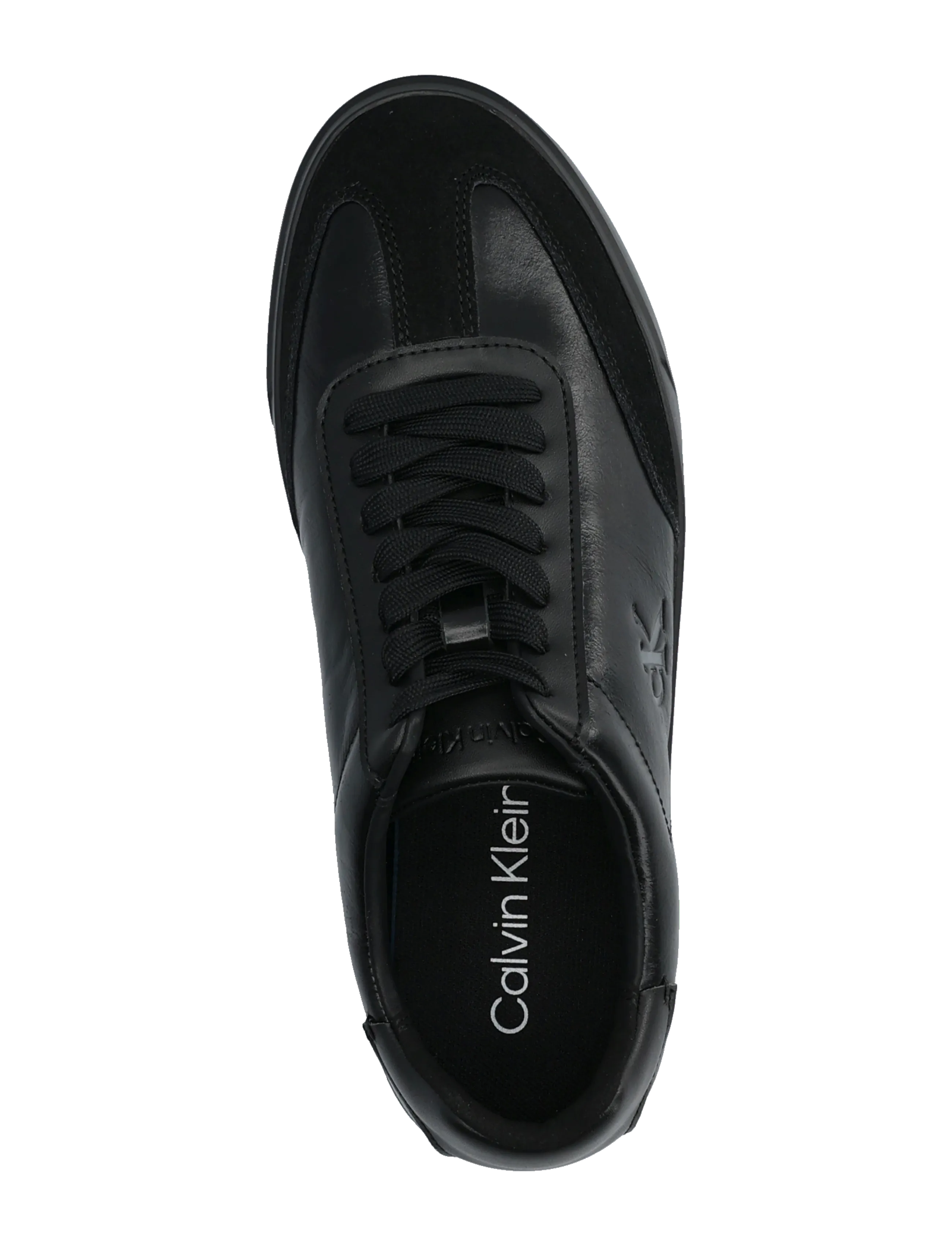 Calvin Klein - LOW PRO CUPS WINGT TEXT LTH SUE - lave sneakers - black granite grey - 3