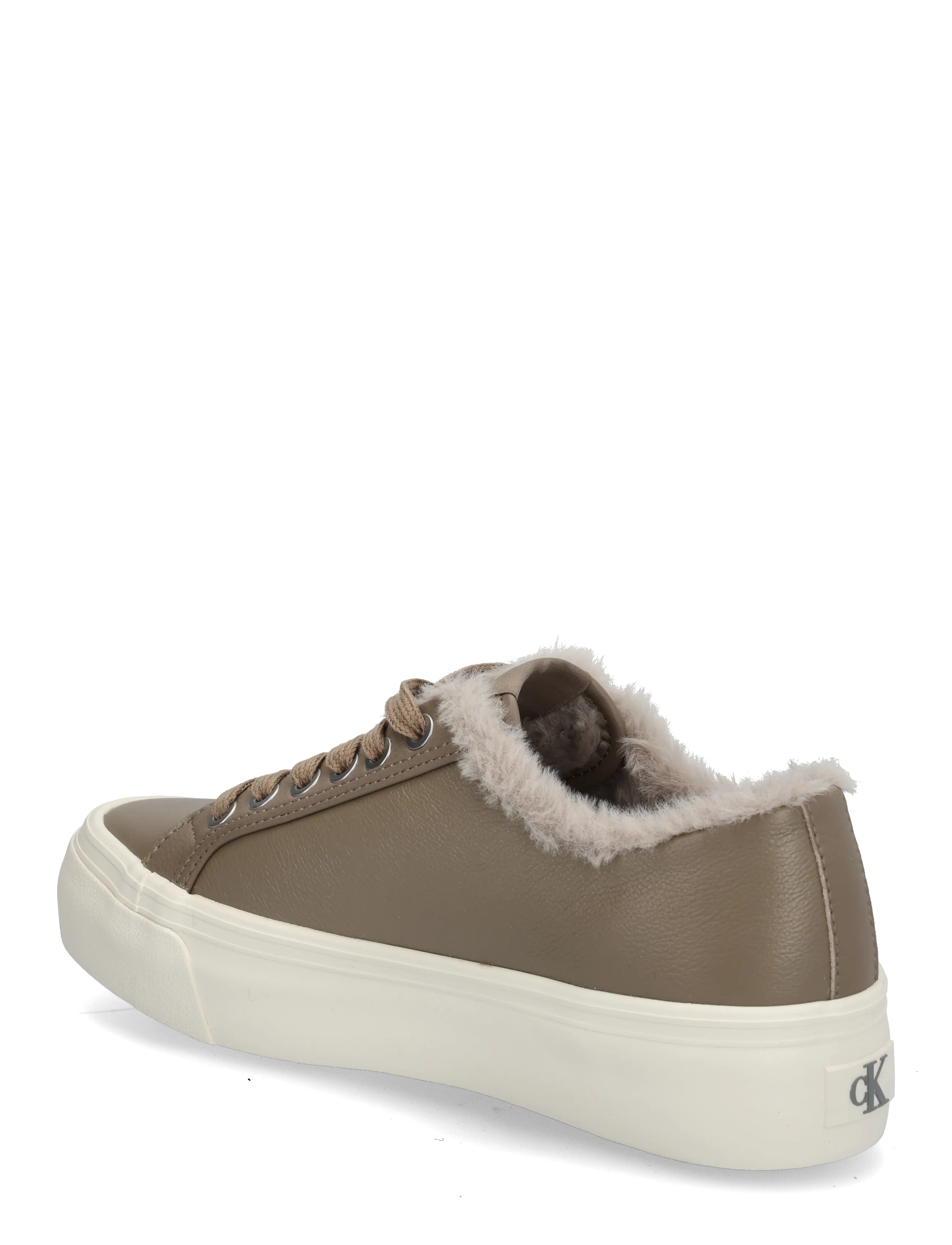 Calvin Klein - VULC FLATF LACEUP LTH FUR - voodriga tossud - desert taupe dk ecru - 1