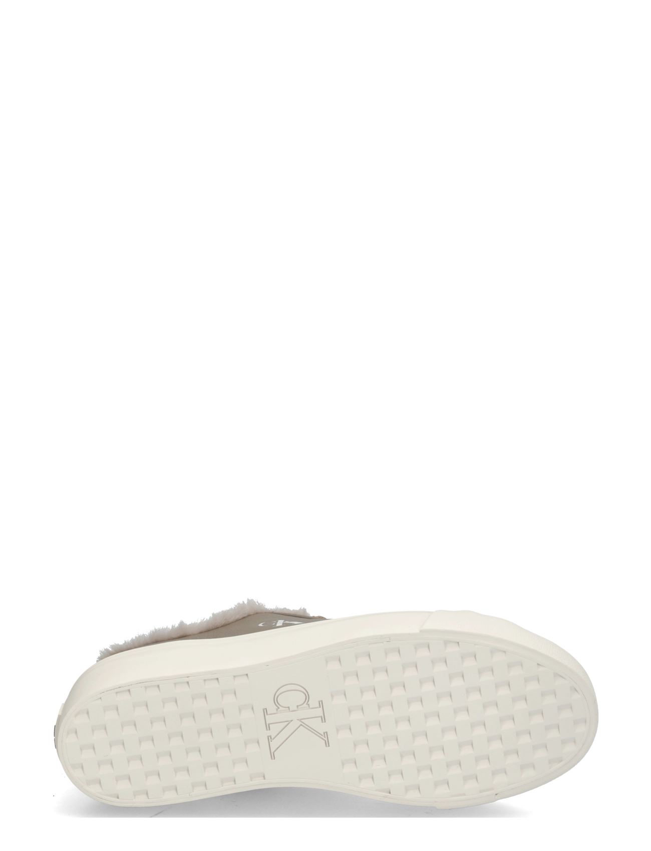 Calvin Klein - VULC FLATF LACEUP LTH FUR - platform sneakers - desert taupe dk ecru - 4