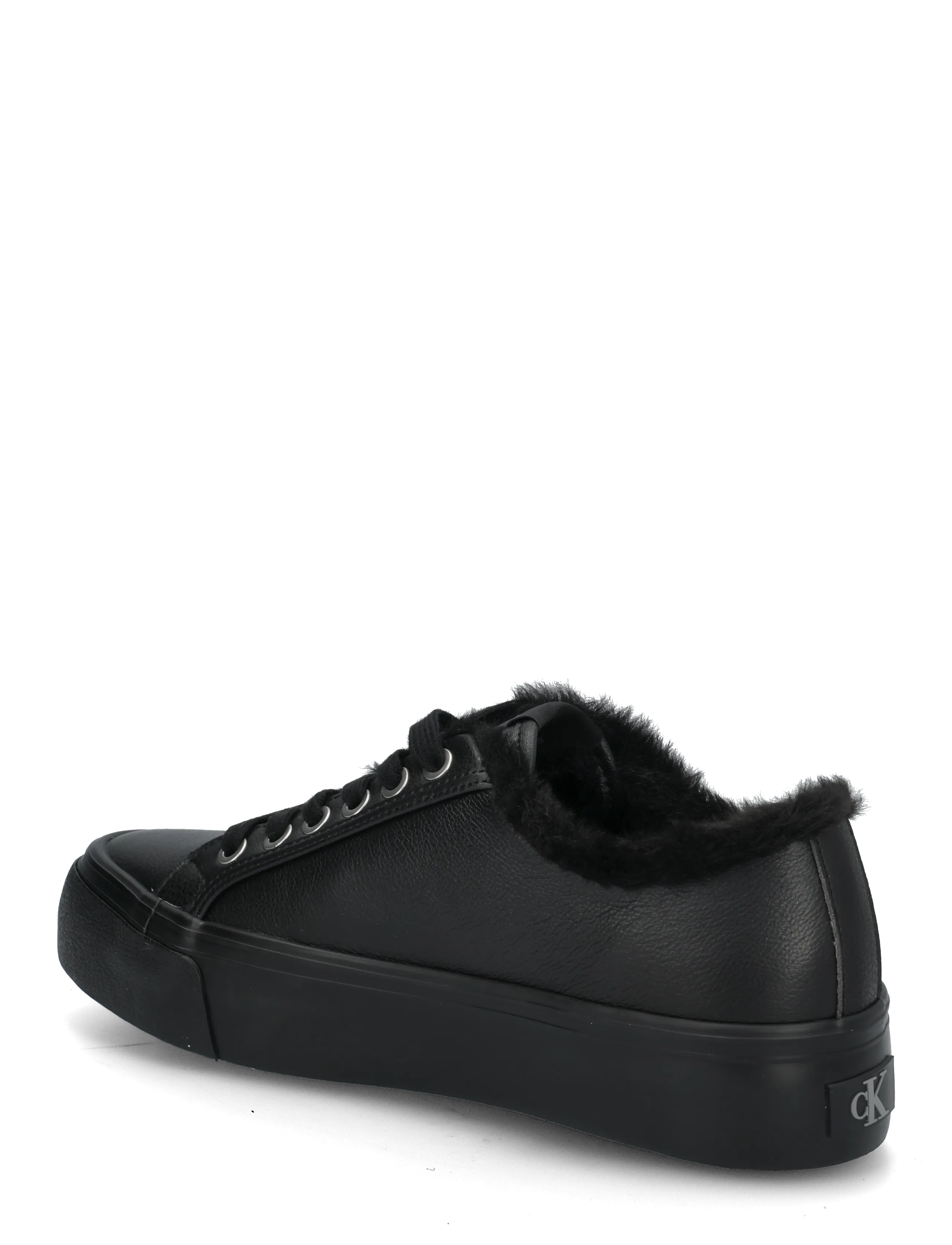 Calvin Klein - VULC FLATF LACEUP LTH FUR - gefütterte sneaker - triple black - 1