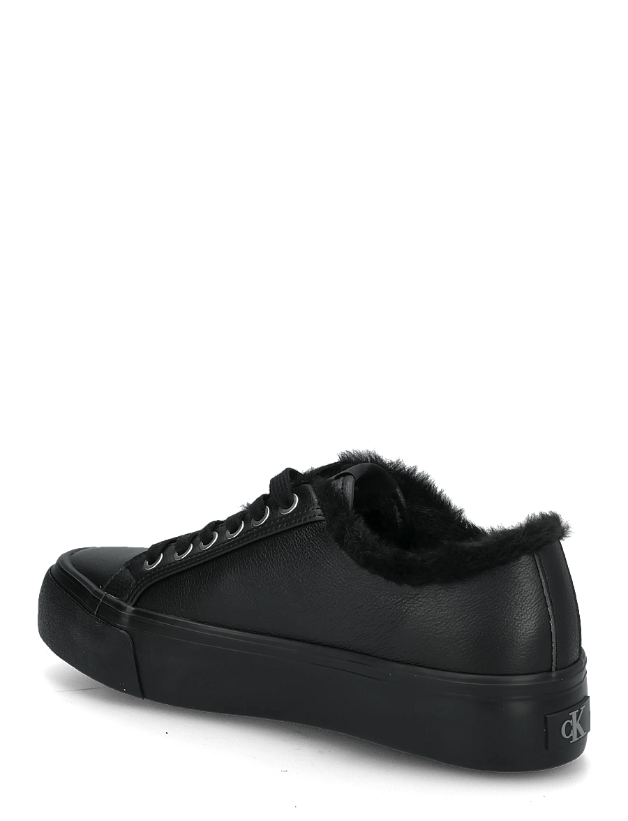 Calvin Klein - VULC FLATF LACEUP LTH FUR - gefütterte sneaker - triple black - 1