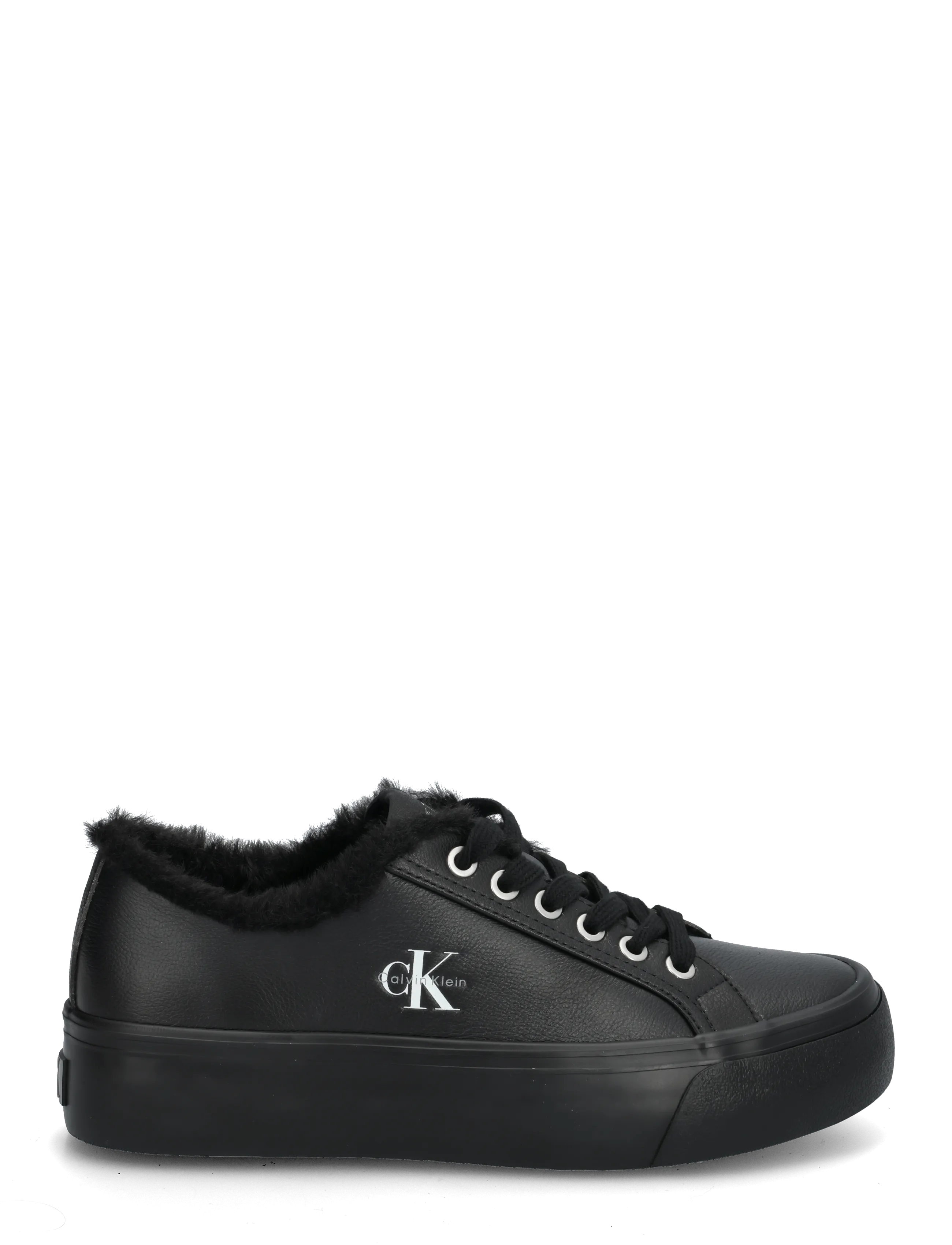 Calvin Klein - VULC FLATF LACEUP LTH FUR - gefütterte sneaker - triple black - 2