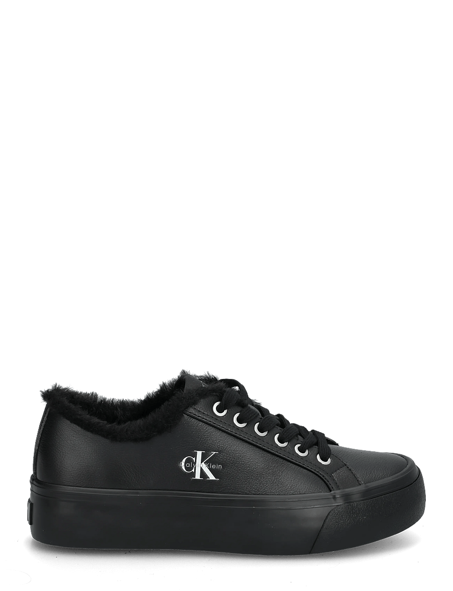 Calvin Klein - VULC FLATF LACEUP LTH FUR - gefütterte sneaker - triple black - 2