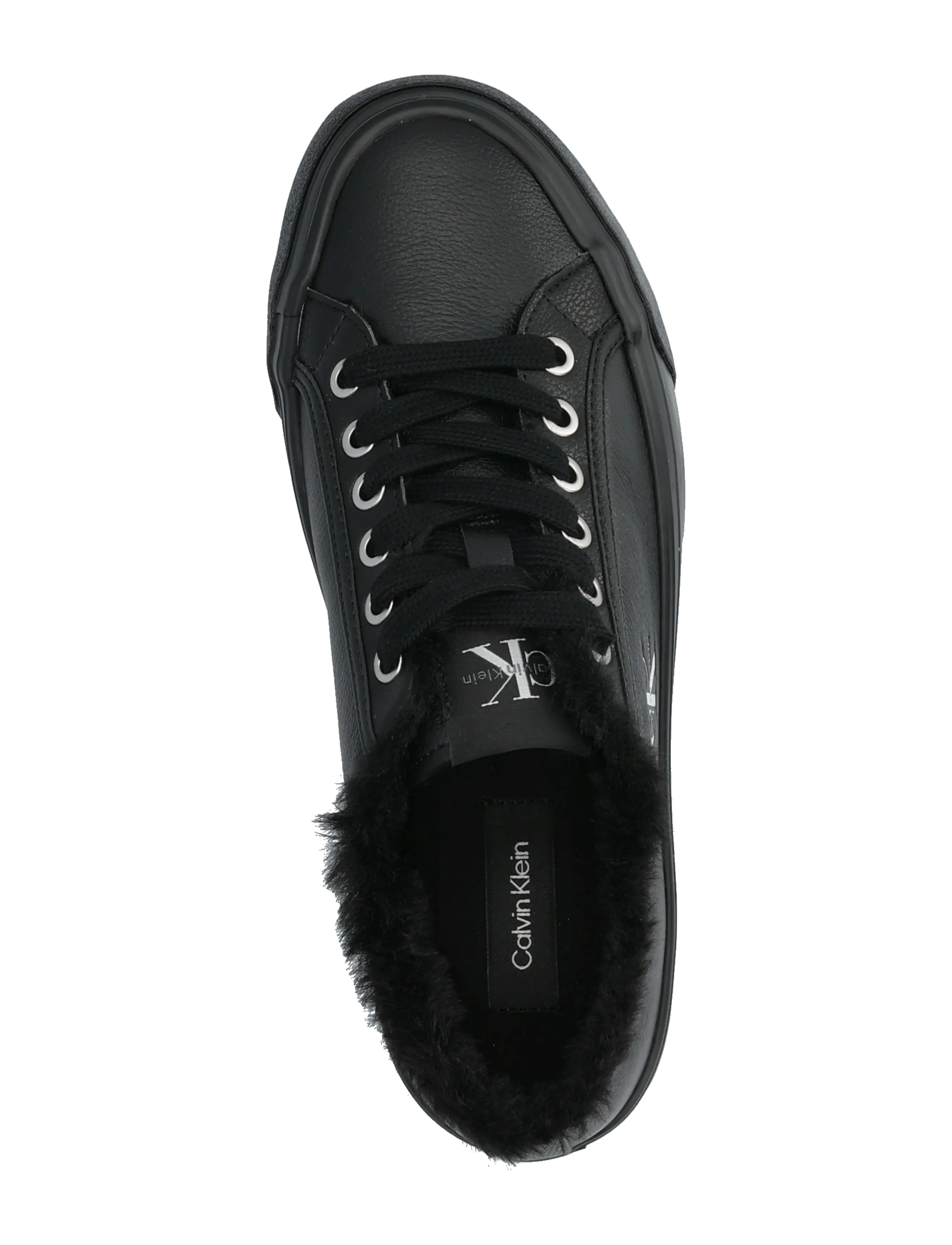 Calvin Klein - VULC FLATF LACEUP LTH FUR - gefütterte sneaker - triple black - 3