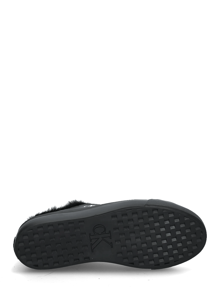 Calvin Klein - VULC FLATF LACEUP LTH FUR - gefütterte sneaker - triple black - 4