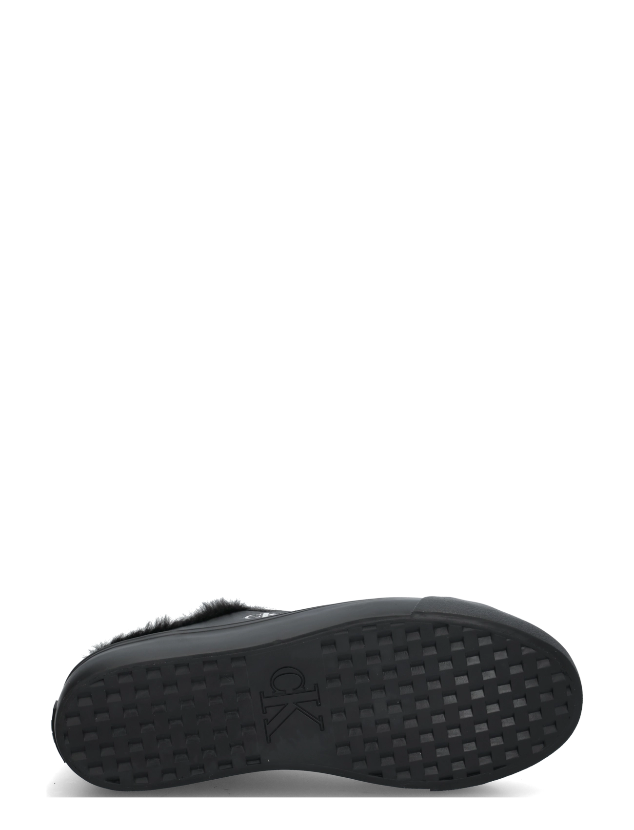 Calvin Klein - VULC FLATF LACEUP LTH FUR - platform sneakers - triple black - 4