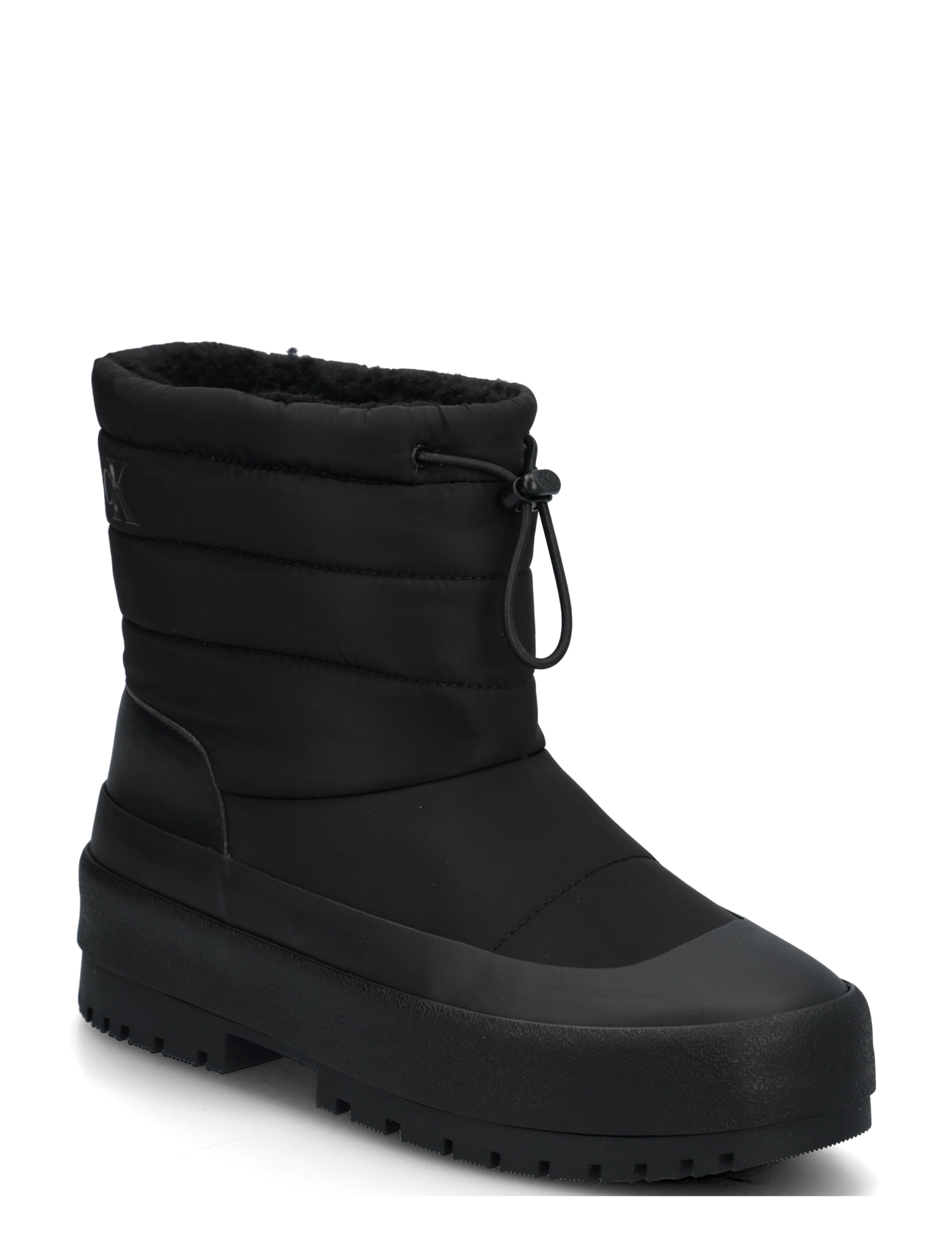 Calvin Klein VULC FLATFORM SNOWBOOT NYL - Flade ankelstøvler - TRIPLE BLACK / black