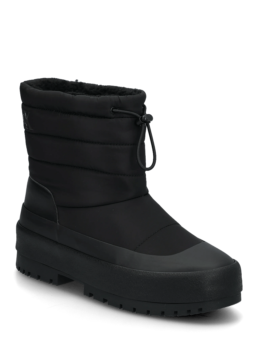 Calvin Klein - VULC FLATFORM SNOWBOOT NYL - flade ankelstøvler - triple black - 0