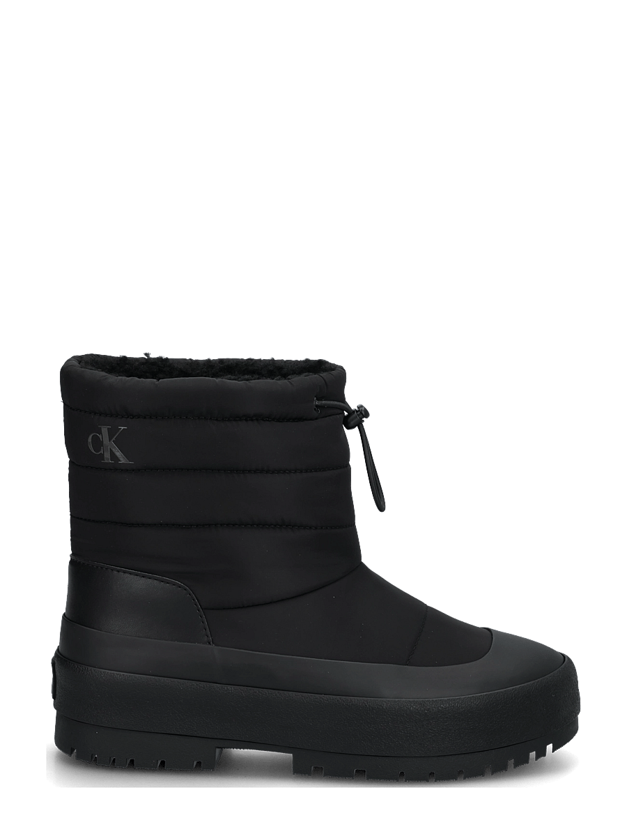Calvin Klein - VULC FLATFORM SNOWBOOT NYL - platta ankelboots - triple black - 2