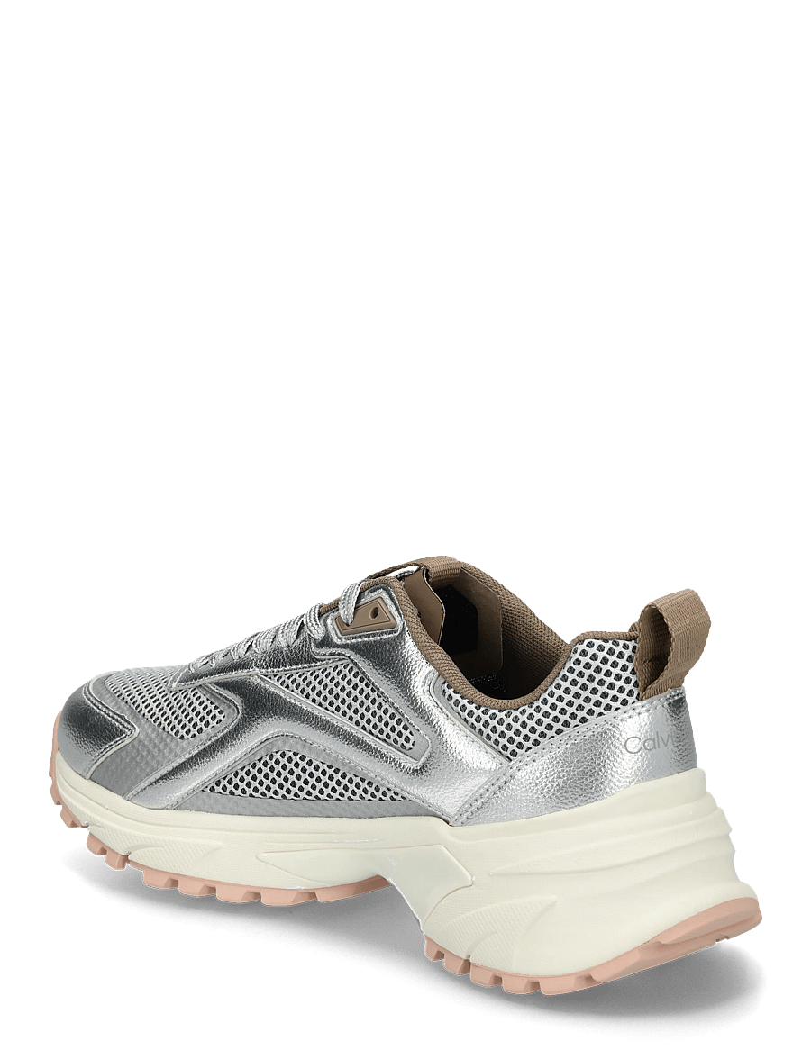 Calvin Klein - HIKE RUN CKSTR MESH-LTH MET - lave sneakers - silver spanish villa marshmallow - 1