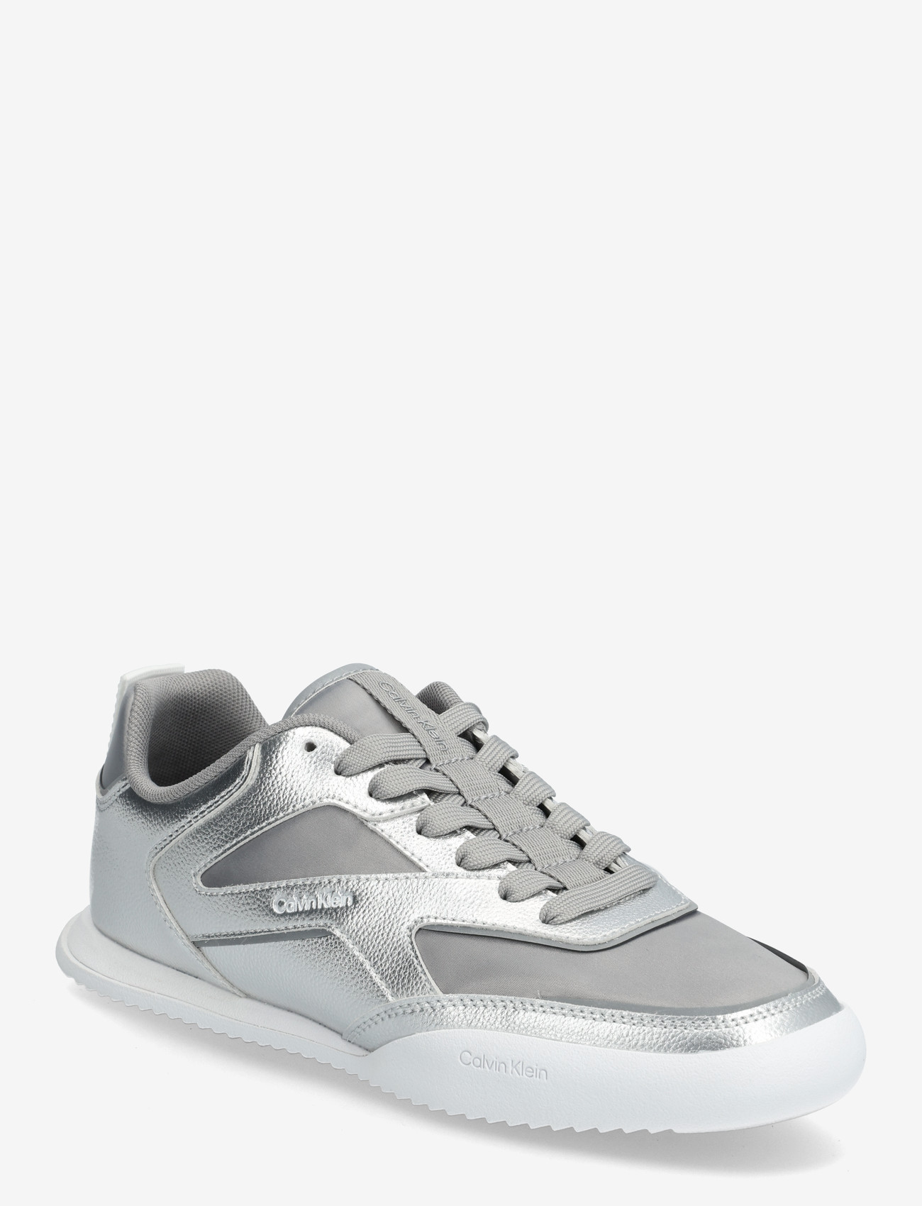 Calvin Klein - LOW PRO RUN LACE STRIPE MET LTH - lave sneakers - silver - 0