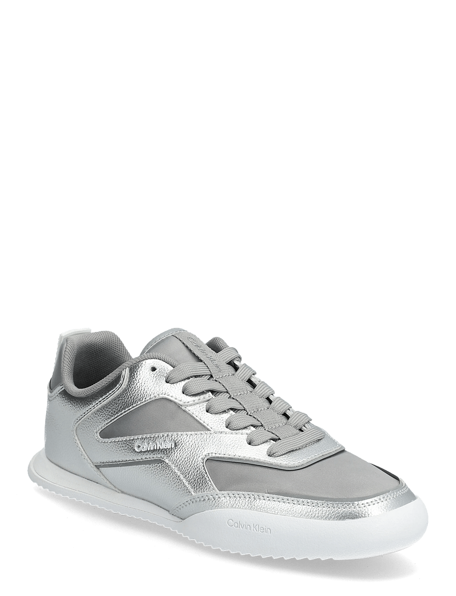 Calvin Klein - LOW PRO RUN LACE STRIPE MET LTH - sneakersy niskie - silver - 0
