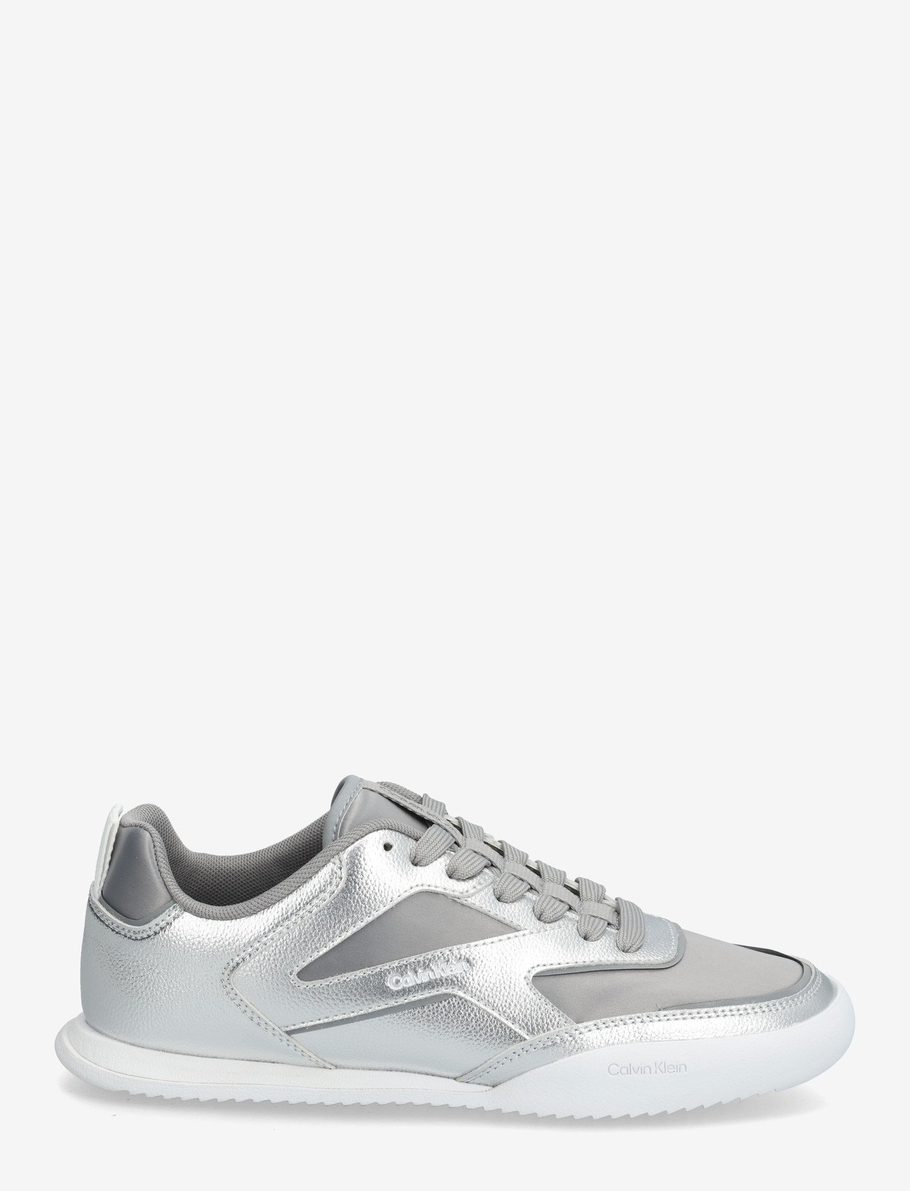 Calvin Klein - LOW PRO RUN LACE STRIPE MET LTH - lave sneakers - silver - 1