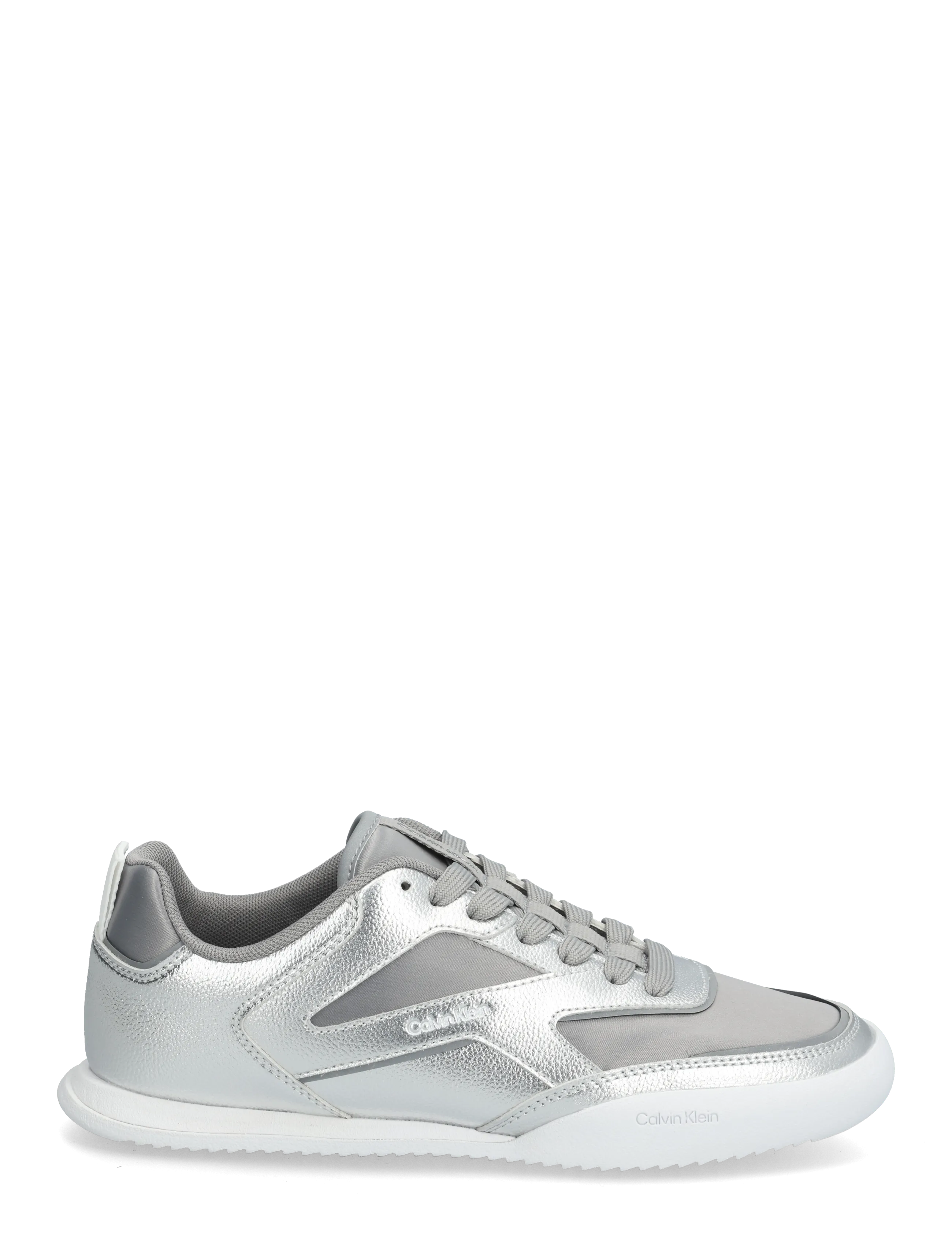 Calvin Klein - LOW PRO RUN LACE STRIPE MET LTH - sneakersy niskie - silver - 1