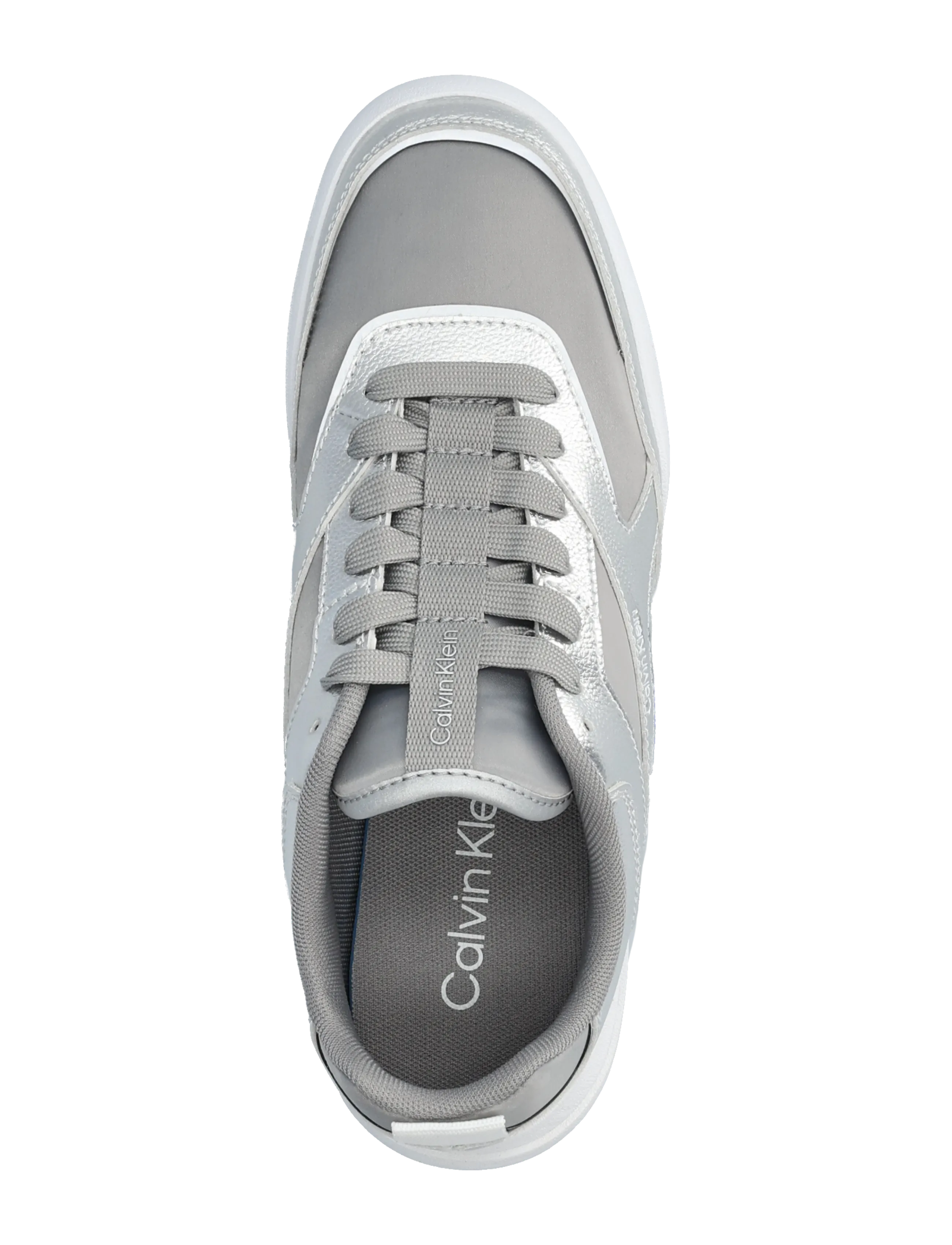 Calvin Klein - LOW PRO RUN LACE STRIPE MET LTH - sneakersy niskie - silver - 3
