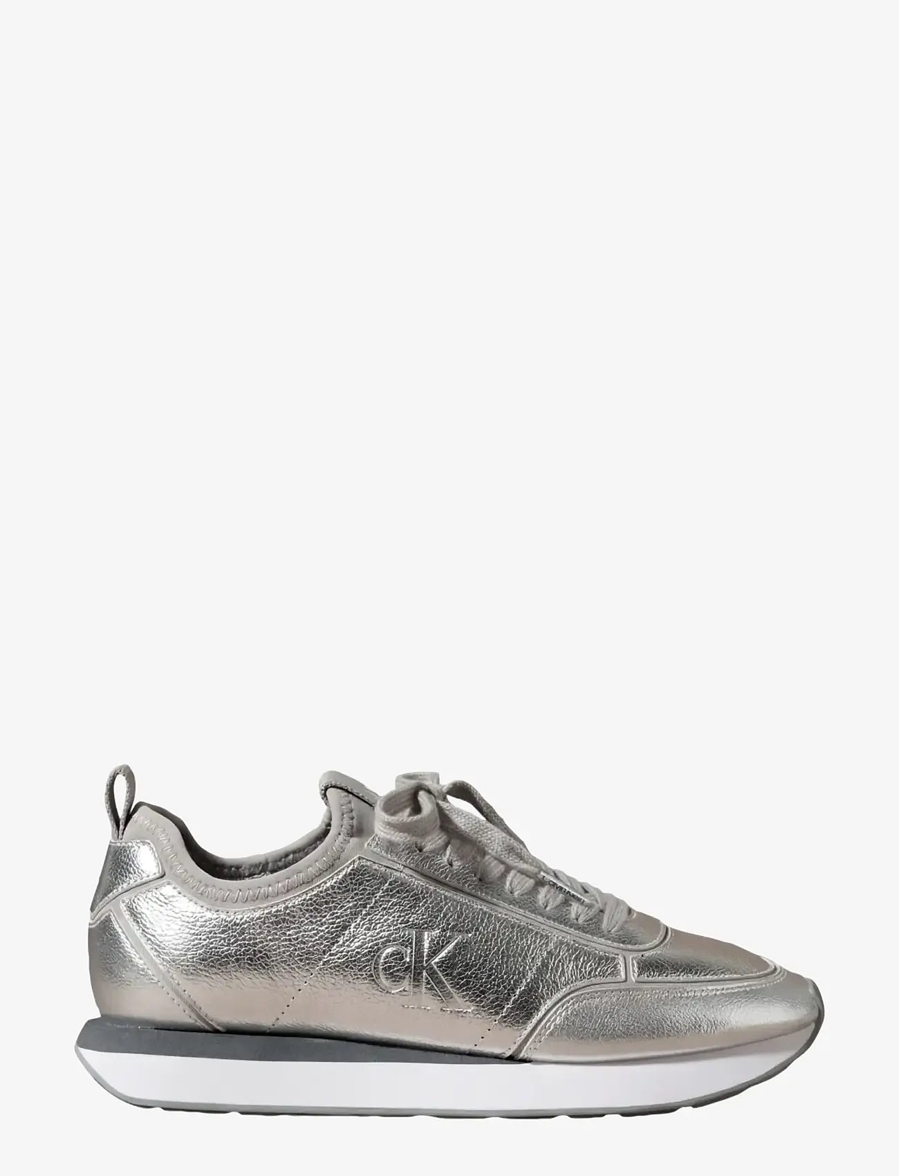Calvin Klein - RETRO RUNNER METALLIC - lave sneakers - silver - 1