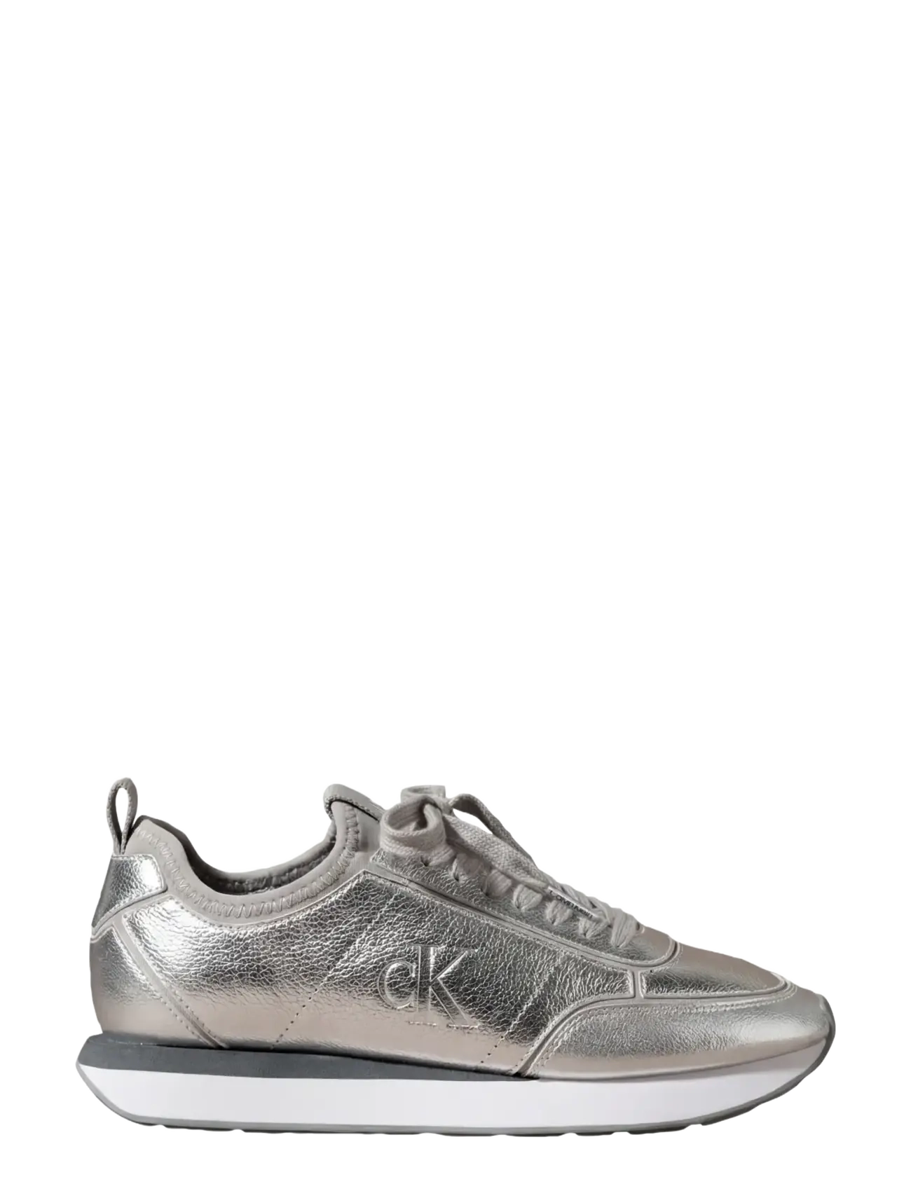 Calvin Klein - RETRO RUNNER METALLIC - madala säärega tossud - silver - 1